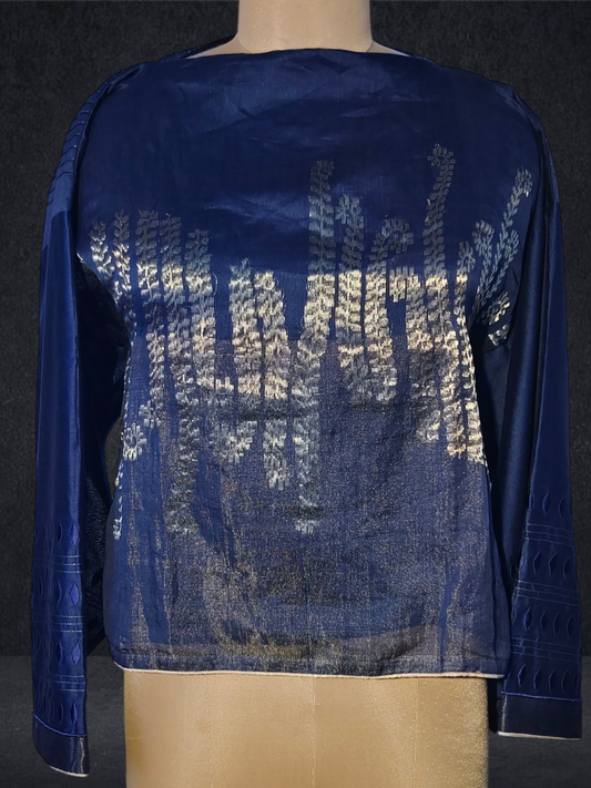 Semistitched Chanderi Ɓlouse