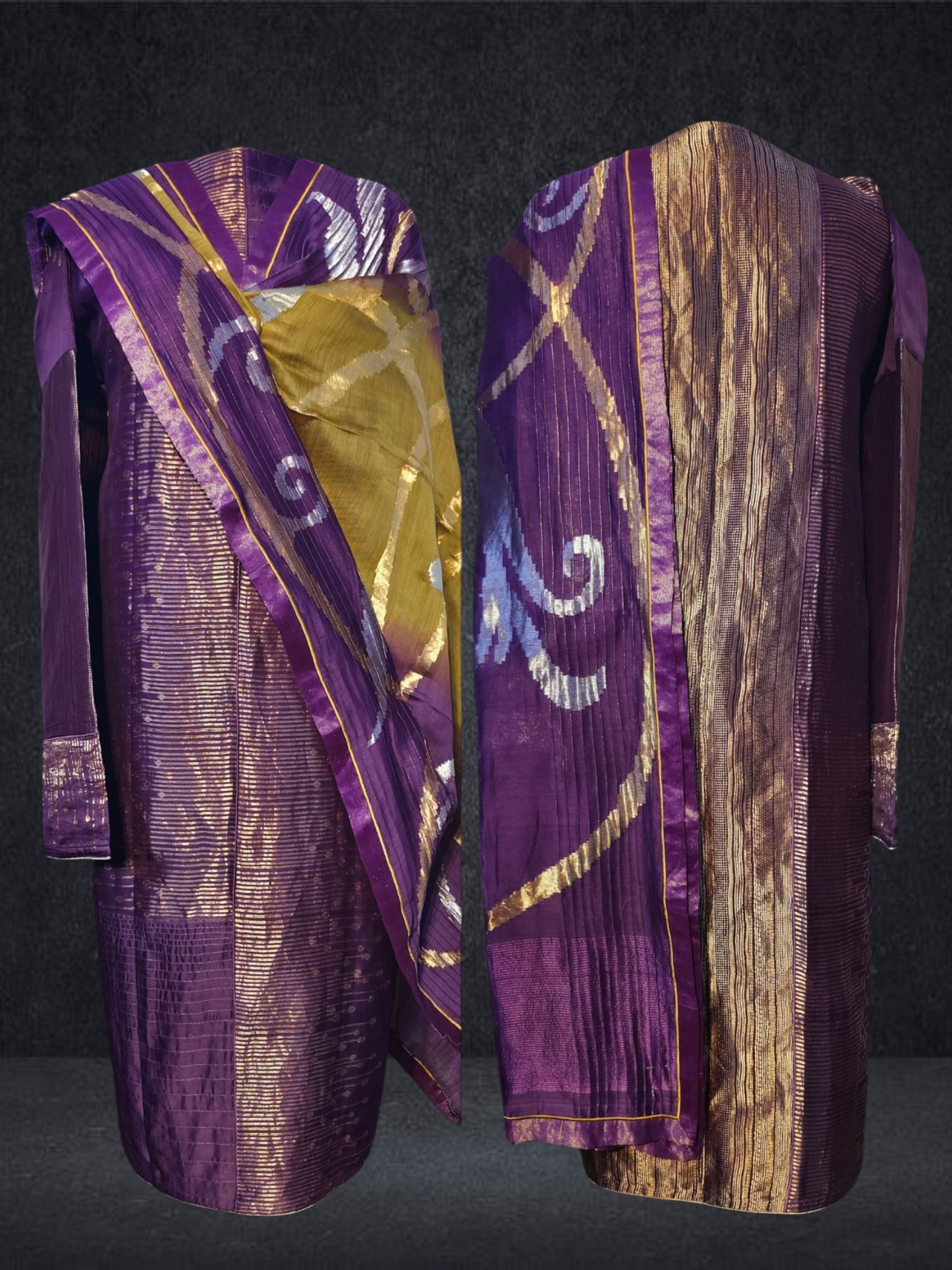 Semi Stitched Formal chanderi Suitset