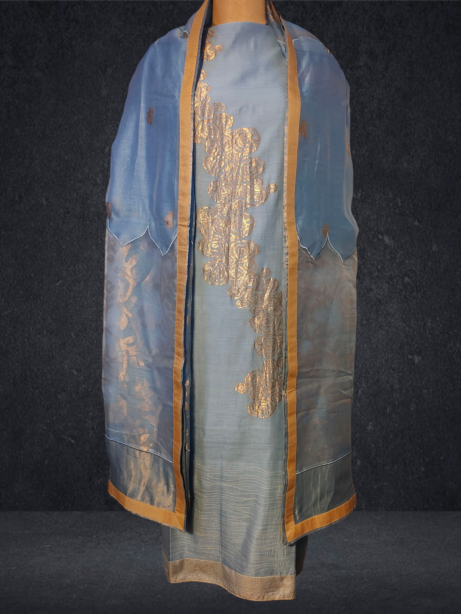 Semi Stitched Formal chanderi Suitset VISHAL KAPUR