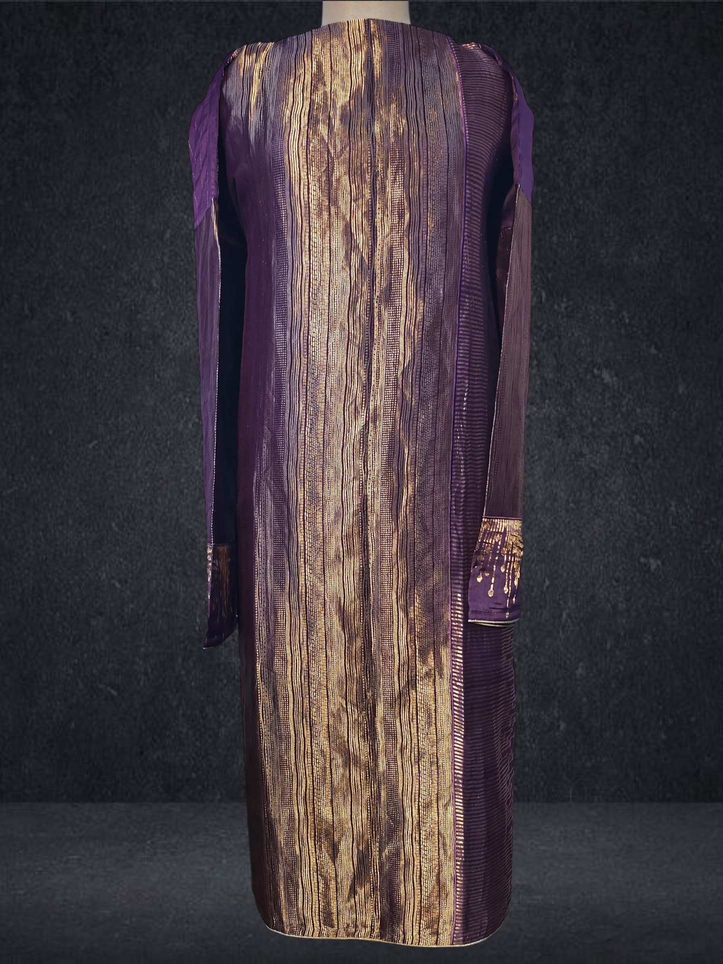 Semi Stitched Formal chanderi Suitset