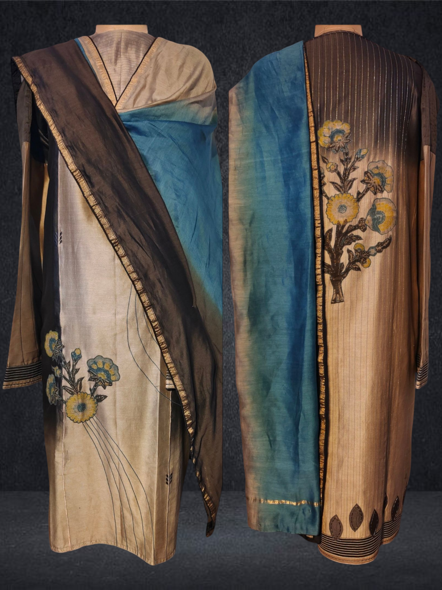 Semi Stitched Formal chanderi Suitset VISHAL KAPUR