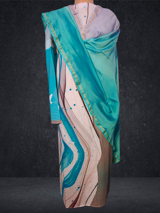 Semi Stitched Cotton casual Suitset VISHAL KAPUR