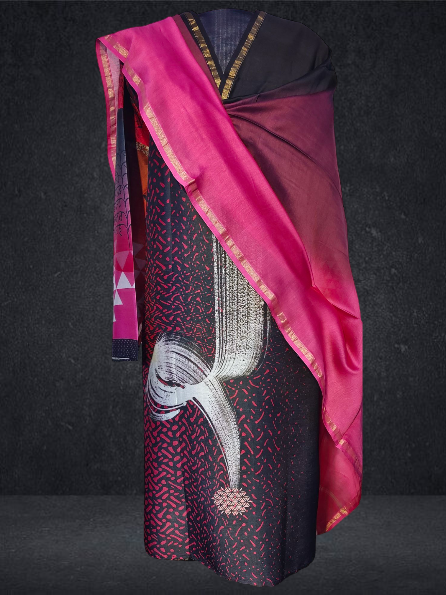 Semi Stitched Chanderi Casual Suitset VISHAL KAPUR