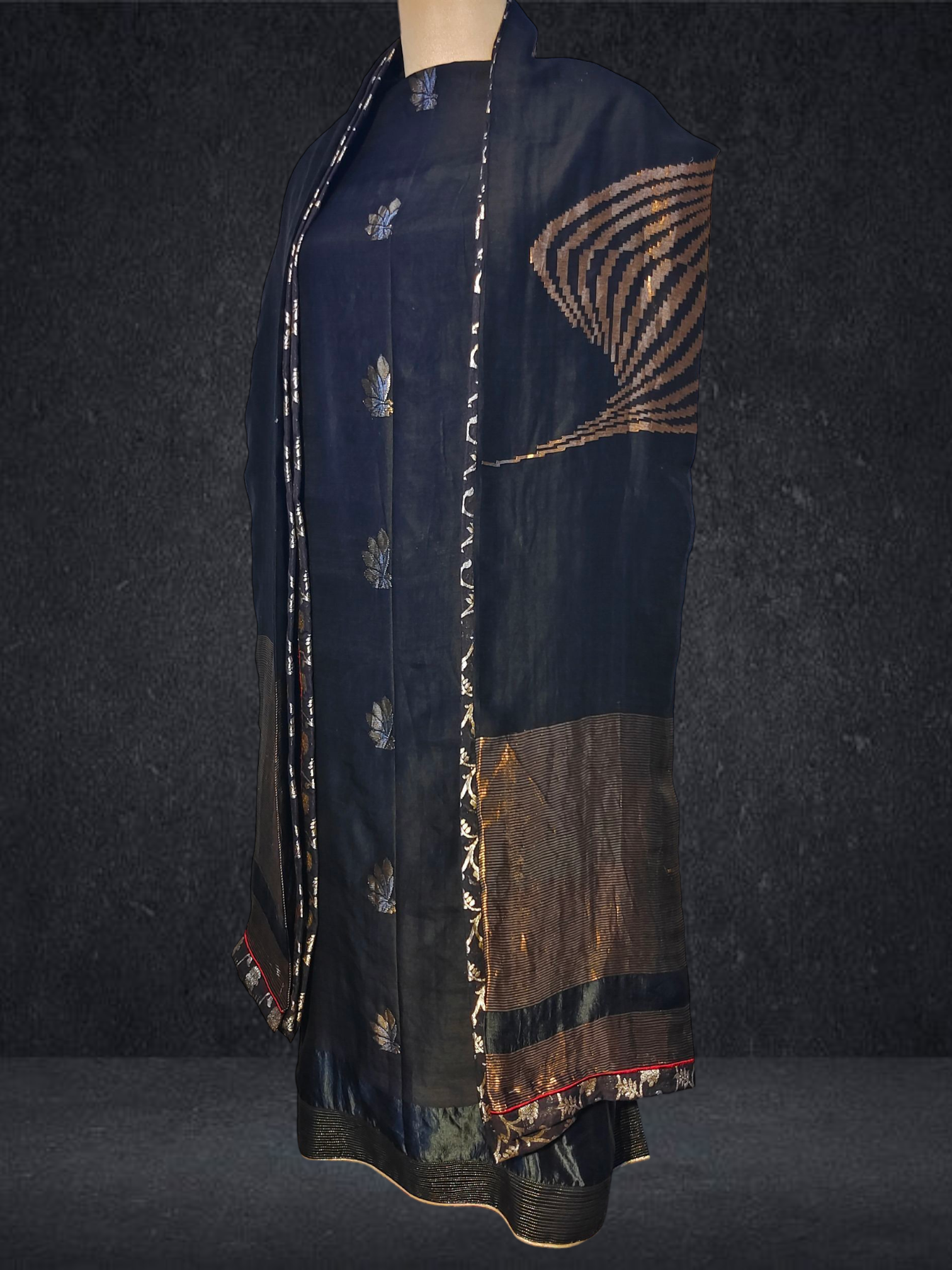 Semi Stitched Formal chanderi Suitset VISHAL KAPUR