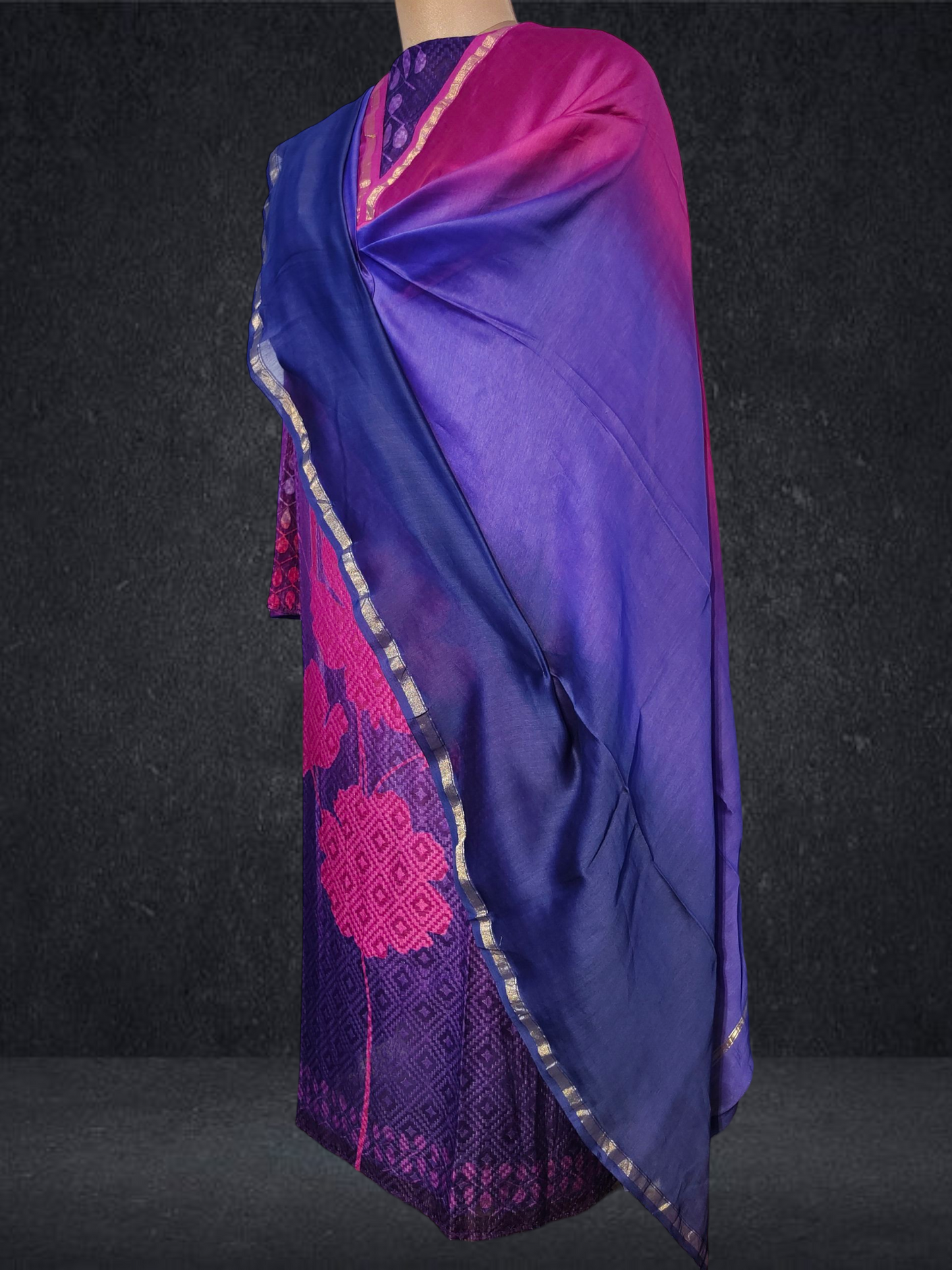 Semi Stitched Chanderi Casual Suitset VISHAL KAPUR