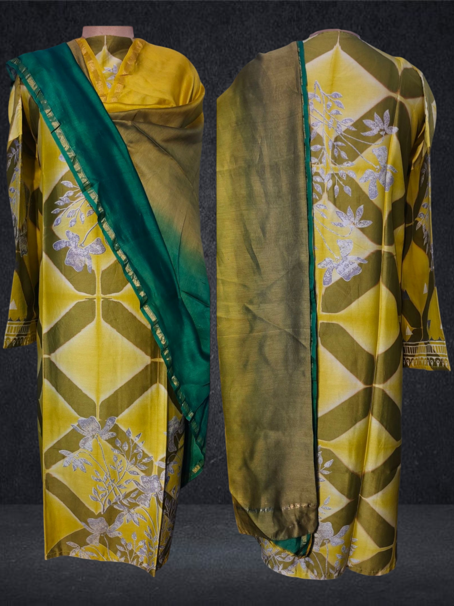 Semi Stitched Chanderi kurta VISHAL KAPUR