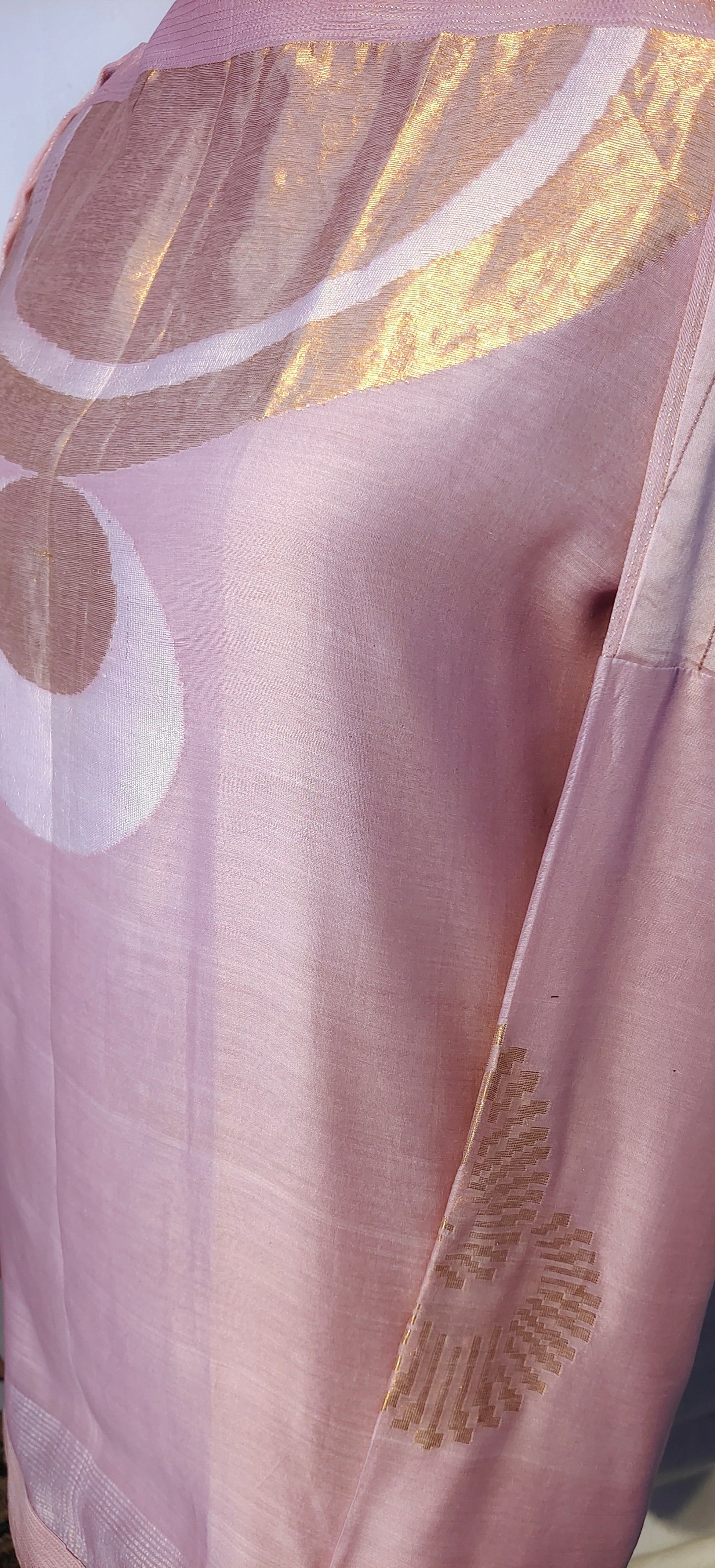 Semi Stitched Chanderi Zariwoven Short Tunic VISHAL KAPUR STUDIO