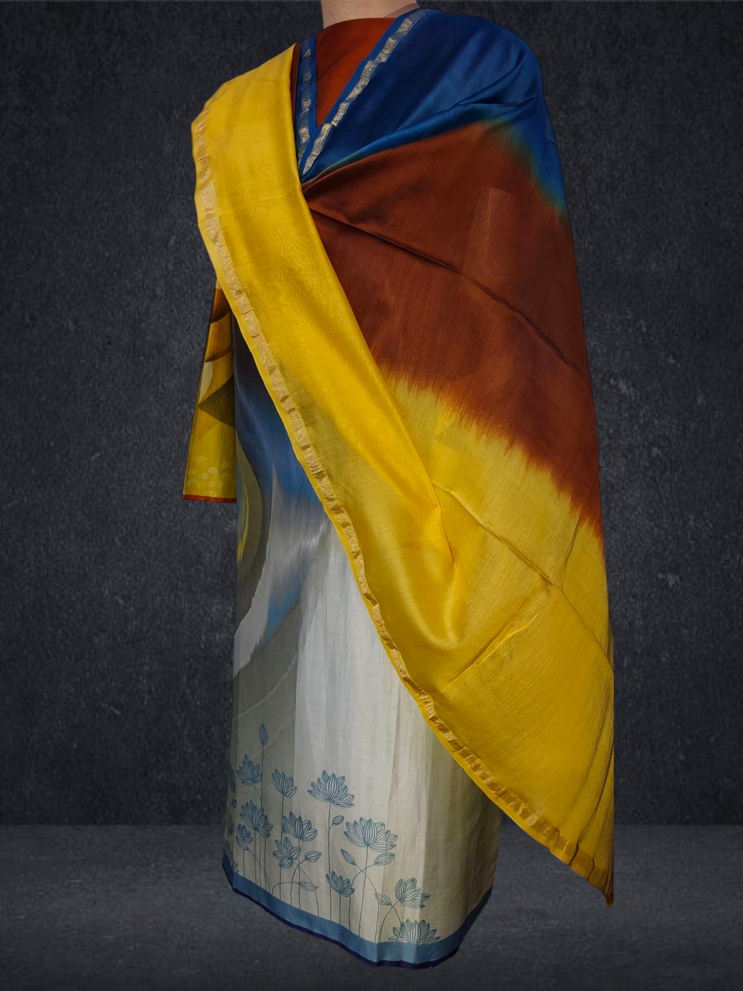 Semi Stitched Chanderi Casual Suitset VISHAL KAPUR