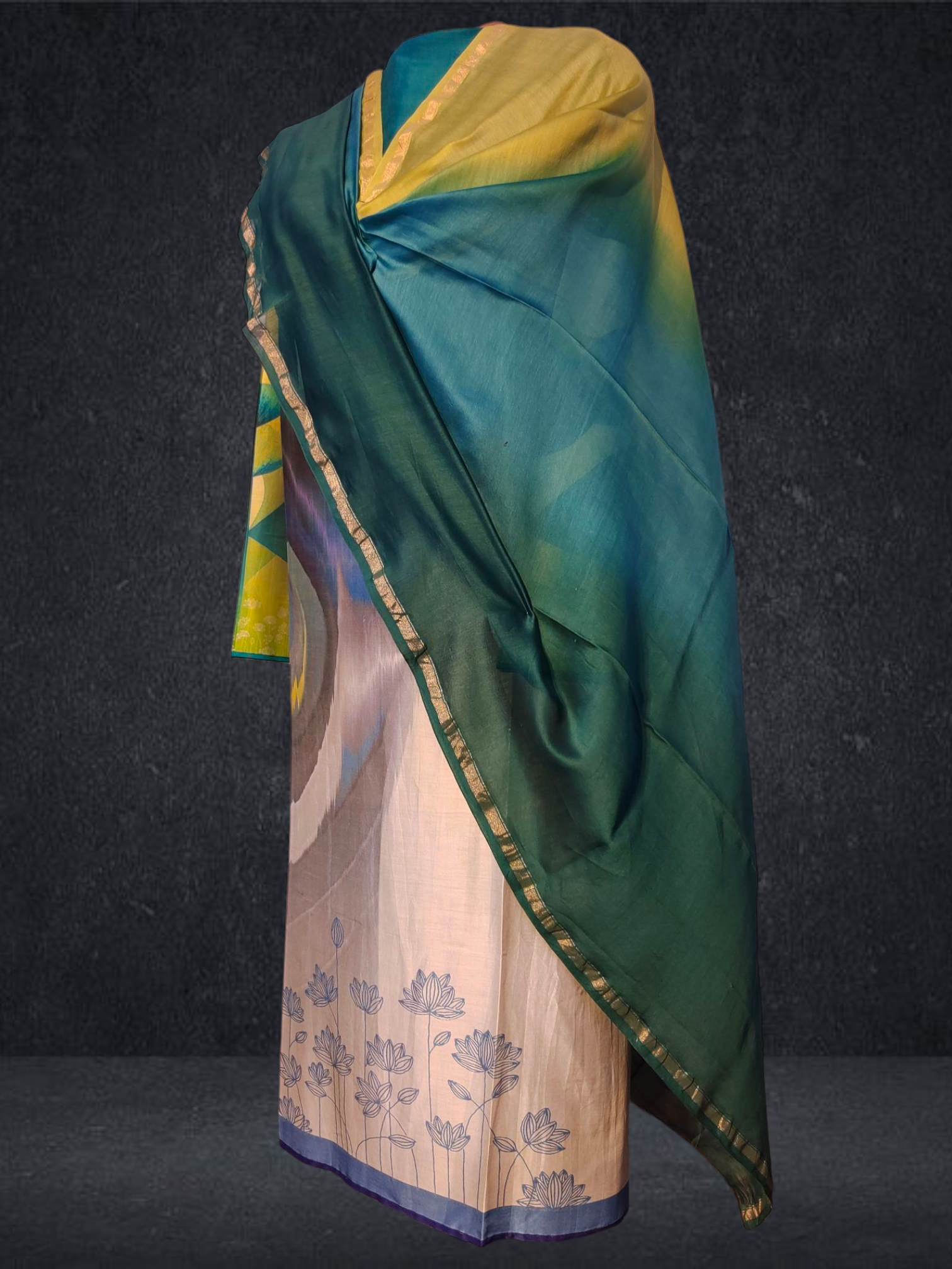 Semi Stitched Chanderi Casual Suitset VISHAL KAPUR