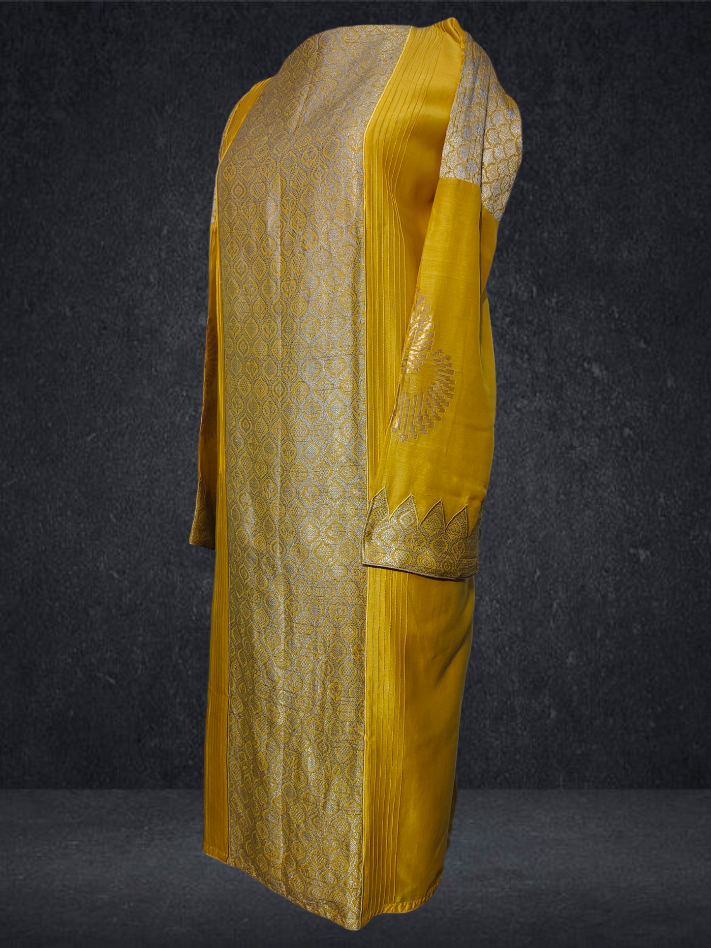 Semi Stitched Formal chanderi Suitset