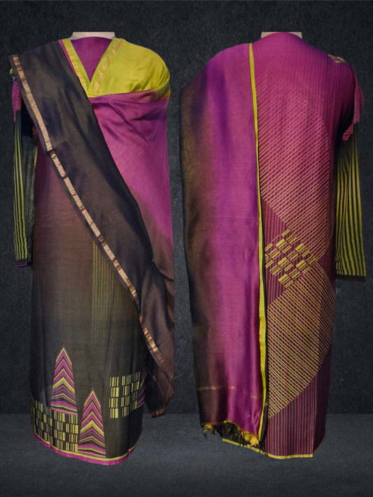 Semi Stitched Chanderi Casual Suitset VISHAL KAPUR