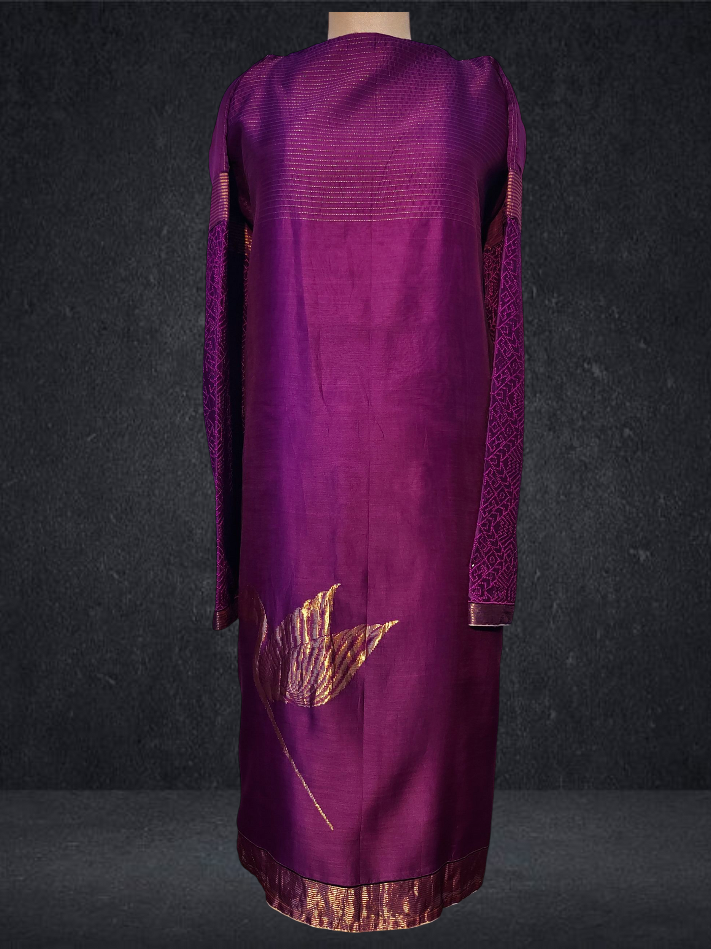 Semi Stitched Formal chanderi Kurta
