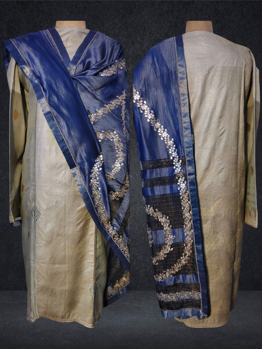Semi Stitched Chanderi formal Suitset
