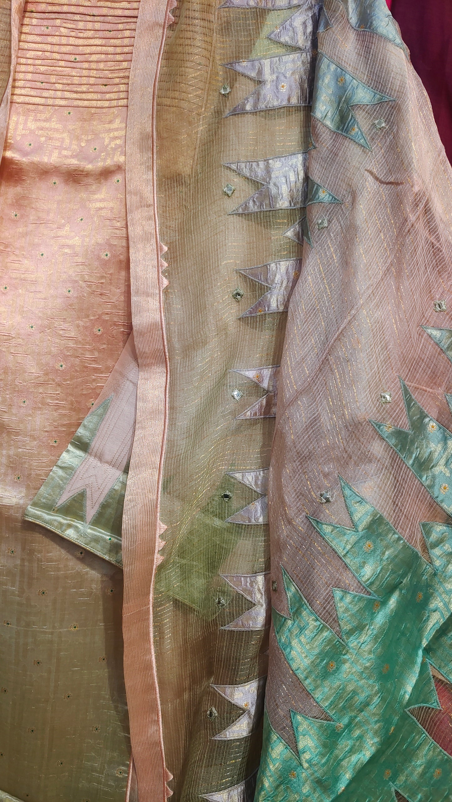 Semi Stitched Formal Chanderi Suitset