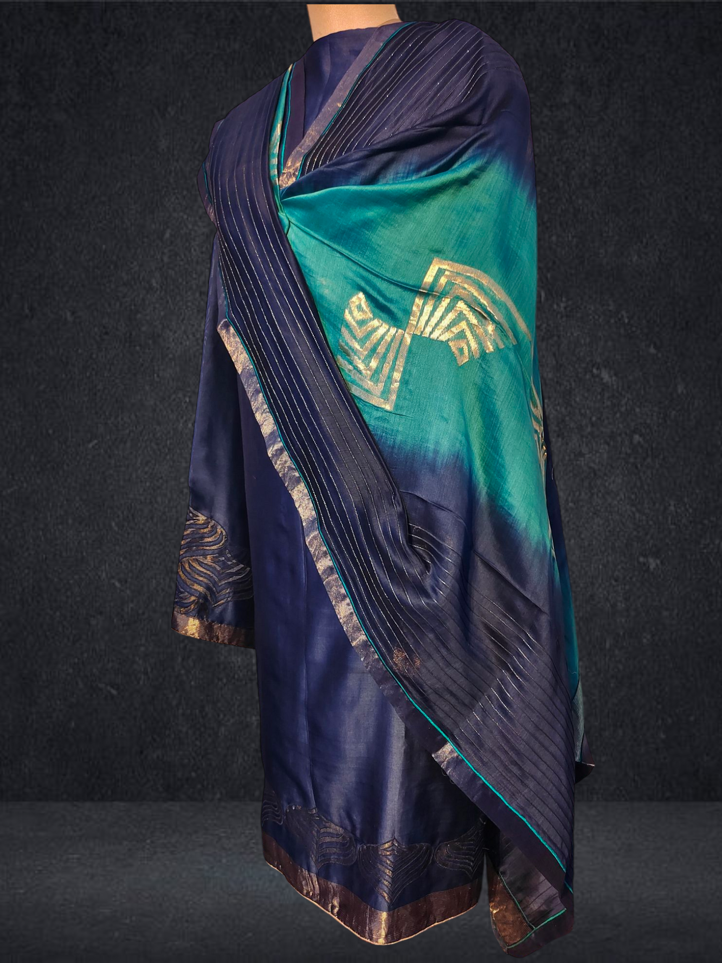 Semi Stitched Formal chanderi Suitset