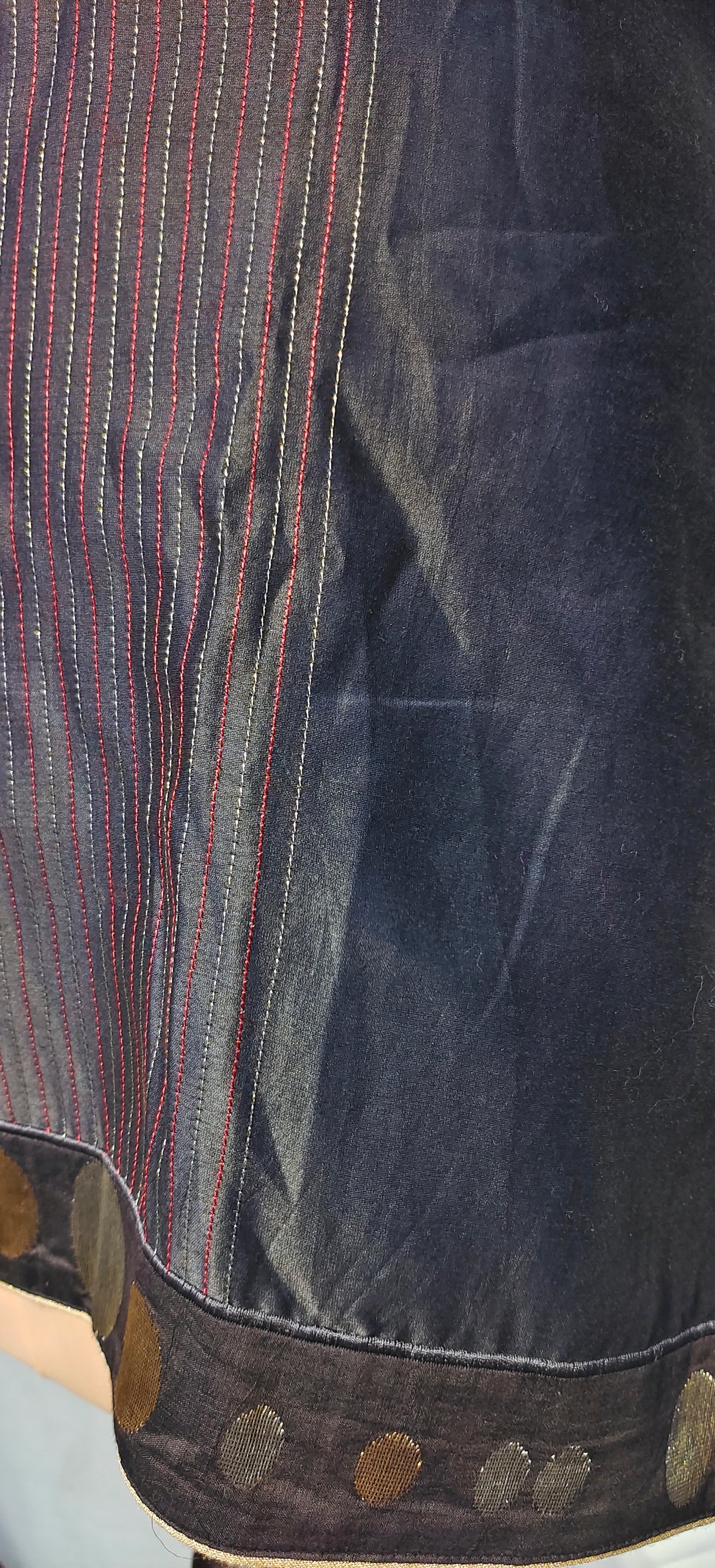 Semistitched Silk Chanderi Shibori Short Tunic VISHAL KAPUR STUDIO