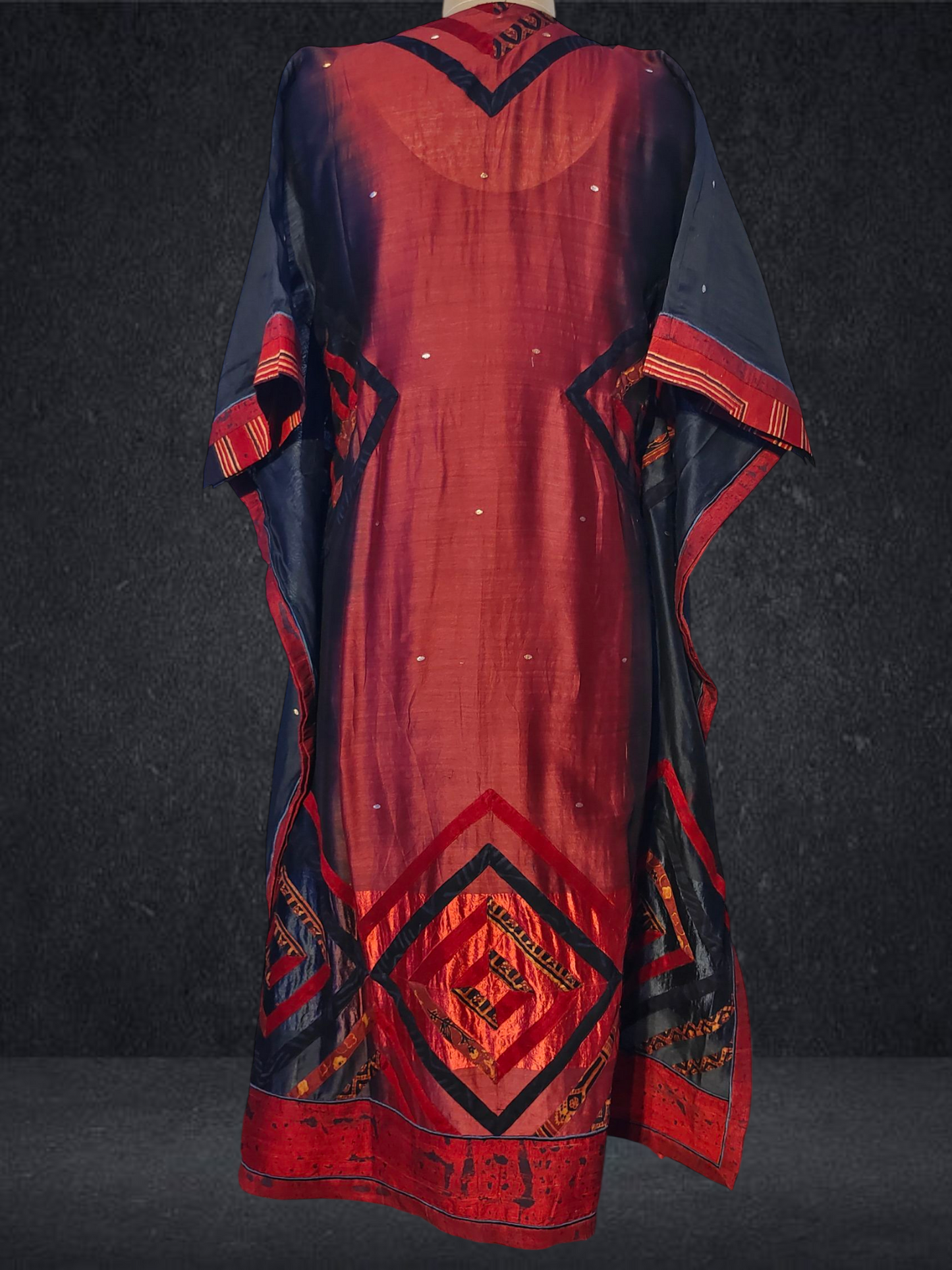 Stitched Chanderi Ajrakh Kaftan VISHAL KAPUR STUDIO