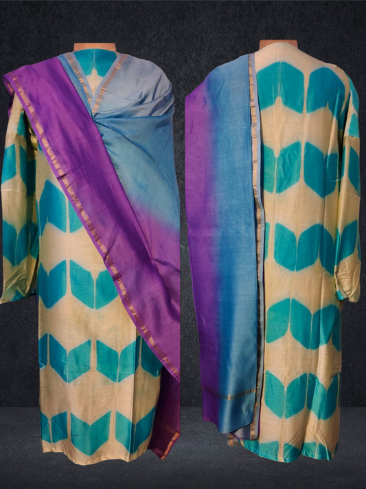 Semi Stitched Chanderi Kurta VISHAL KAPUR