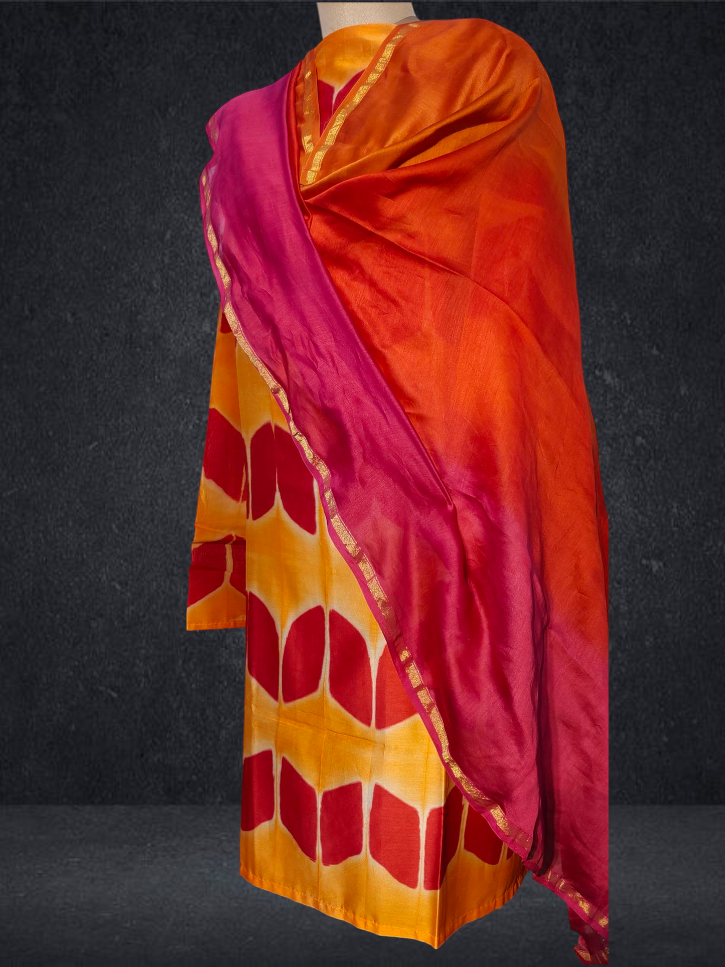 Semi Stitched Chanderi Kurta VISHAL KAPUR