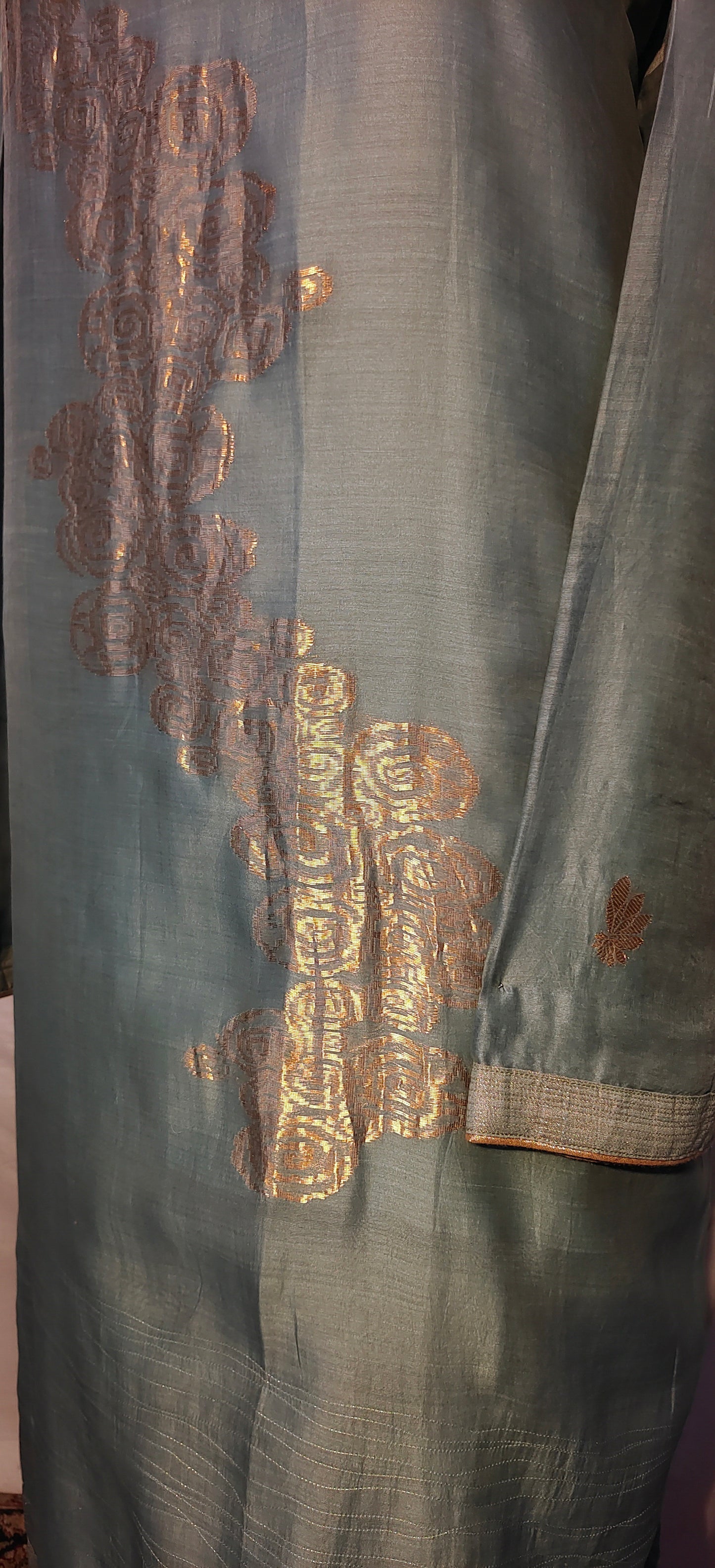 Semi Stitched Formal chanderi Suitset