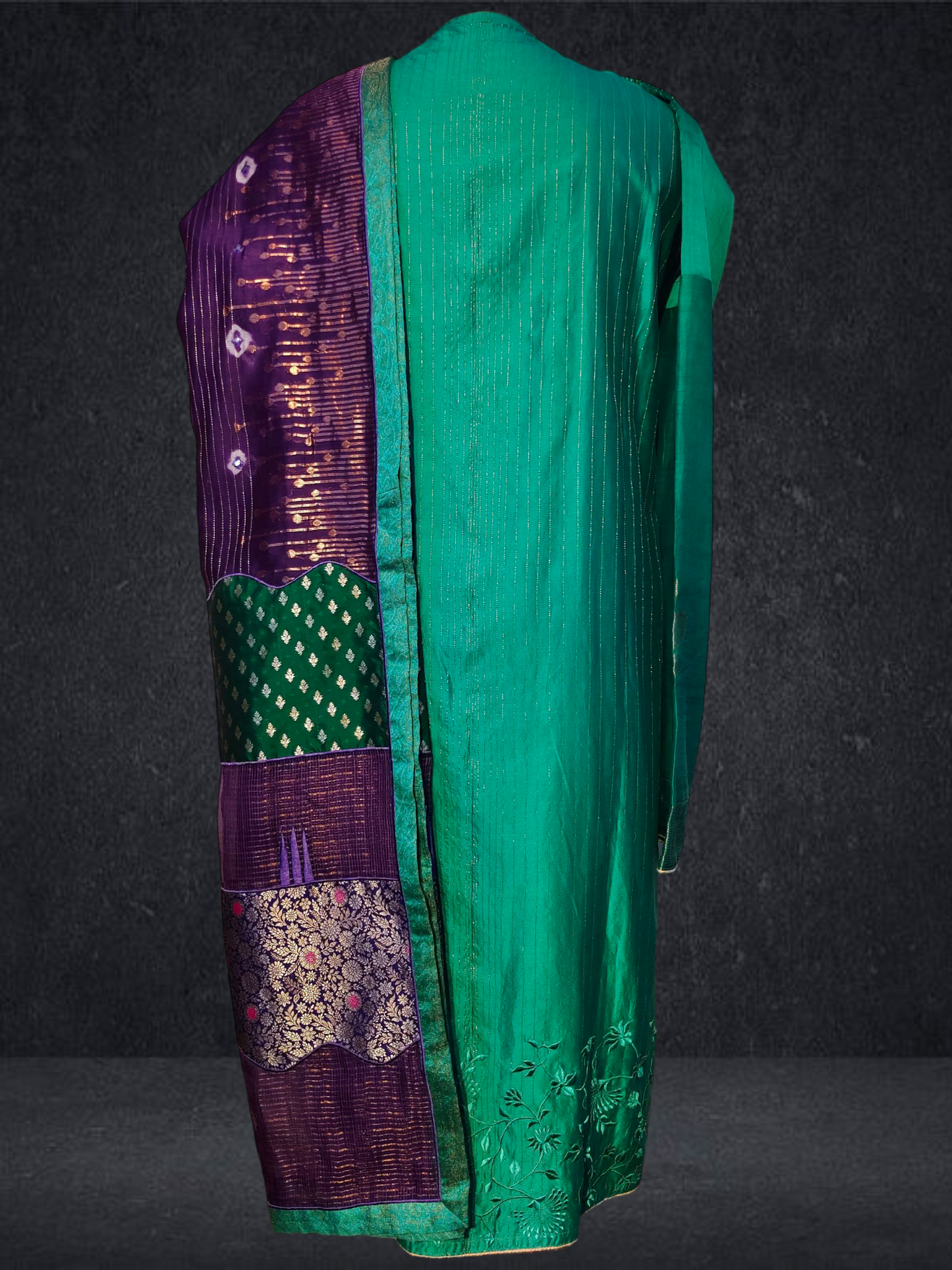 Semi Stitched Formal chanderi Suitset