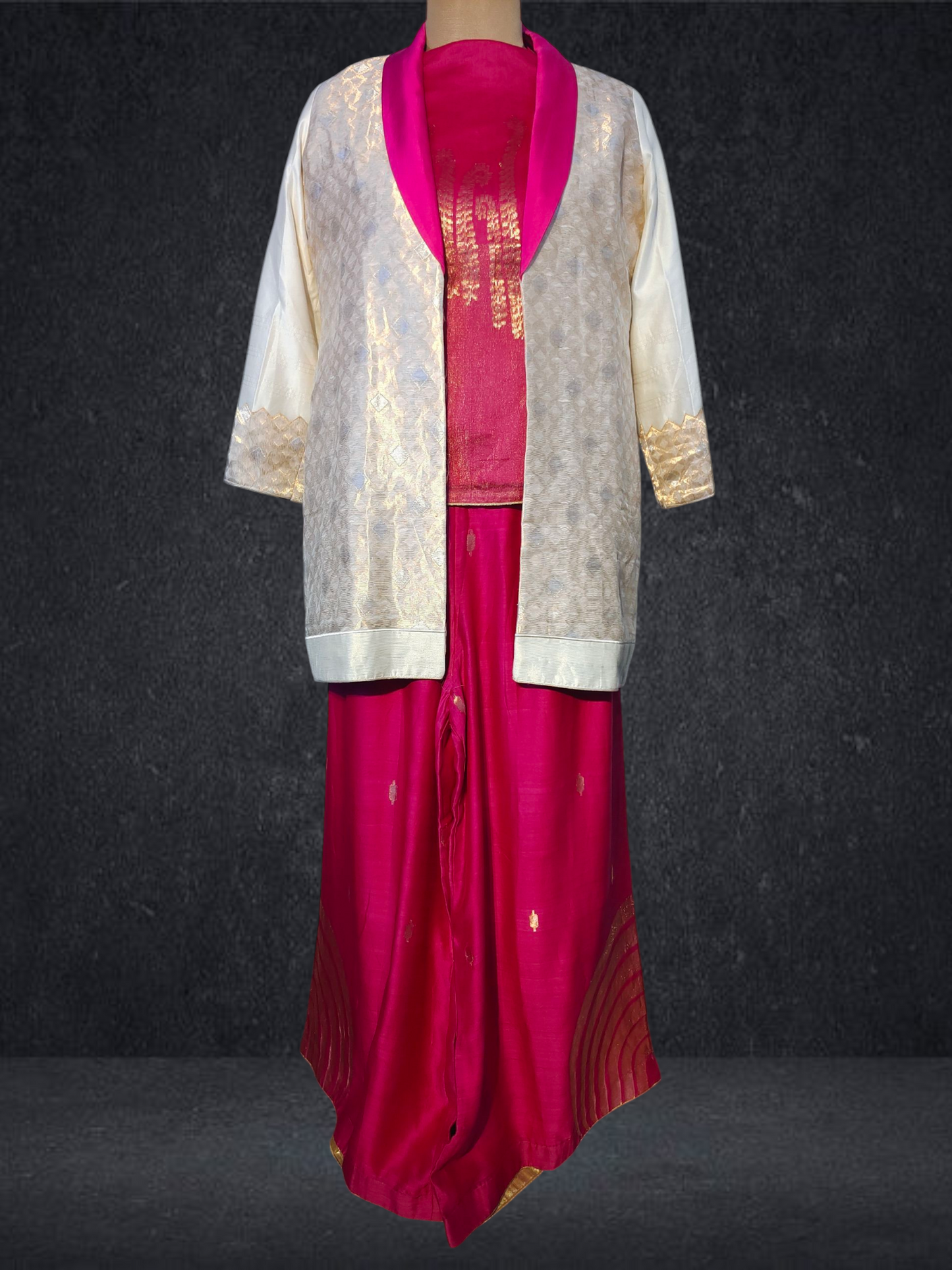Stitched Chanderi Long Dress