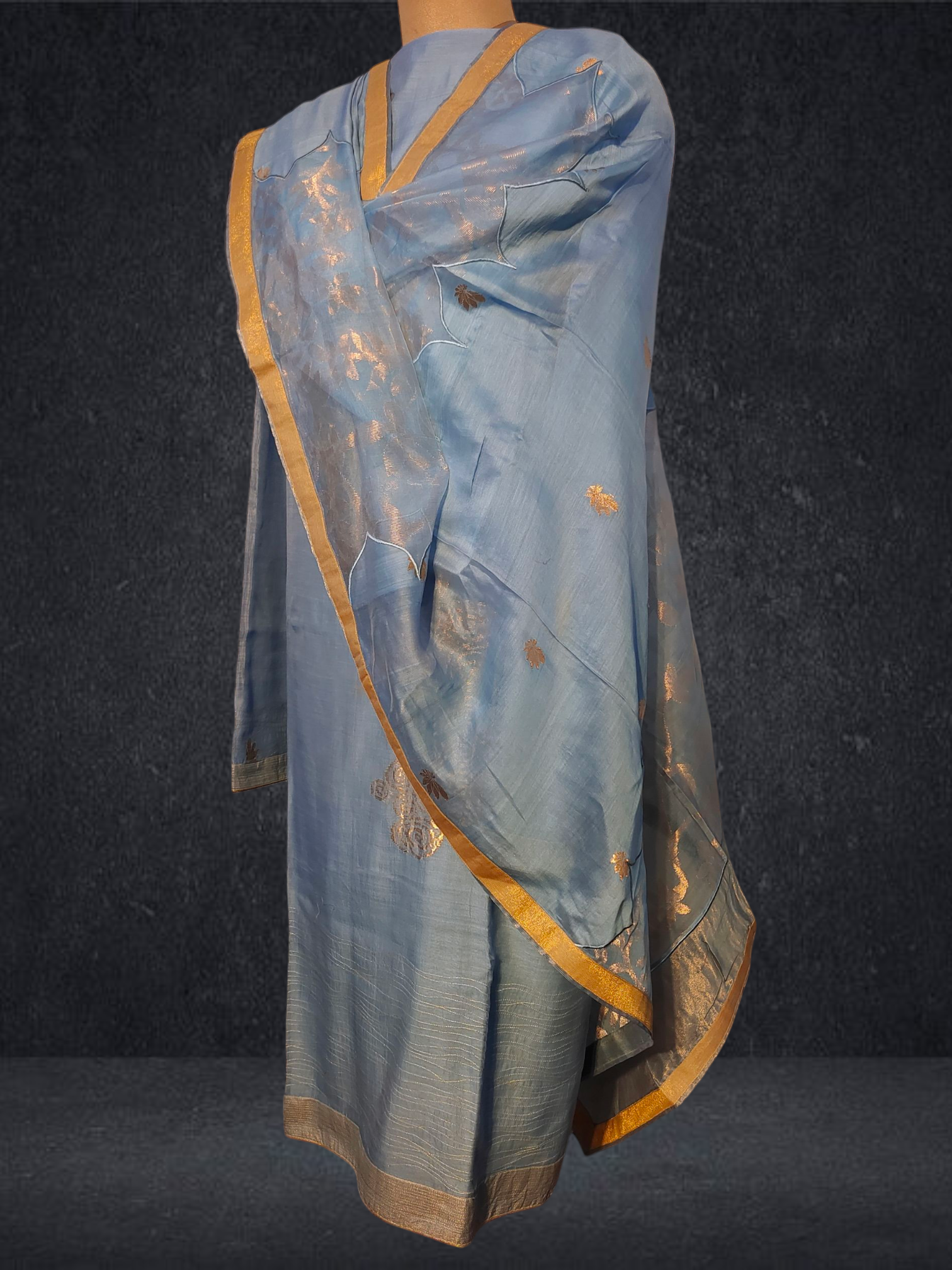 Semi Stitched Formal chanderi Suitset VISHAL KAPUR