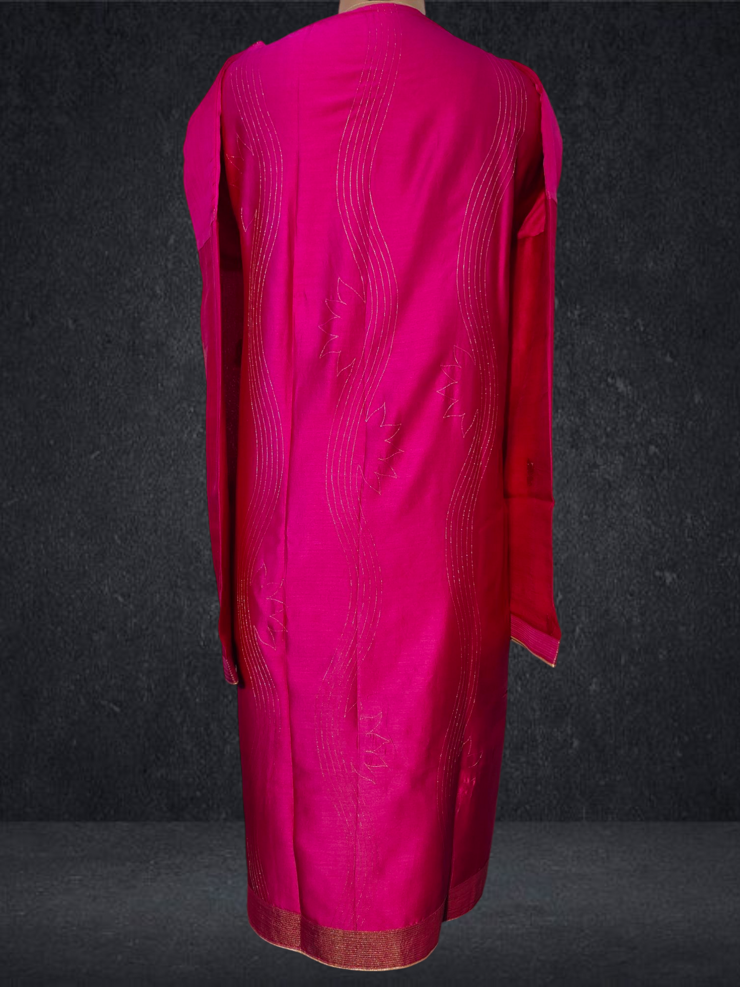 Semi Stitched Chanderi kurta