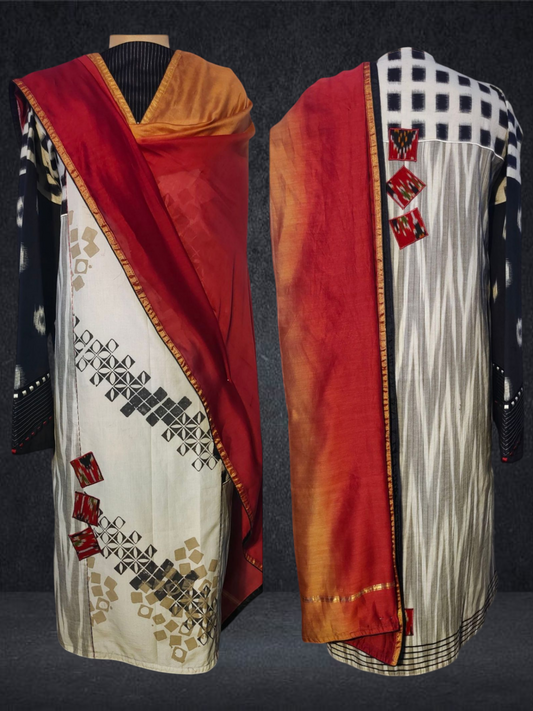 Semi Stitched Cotton Kurta VISHAL KAPUR