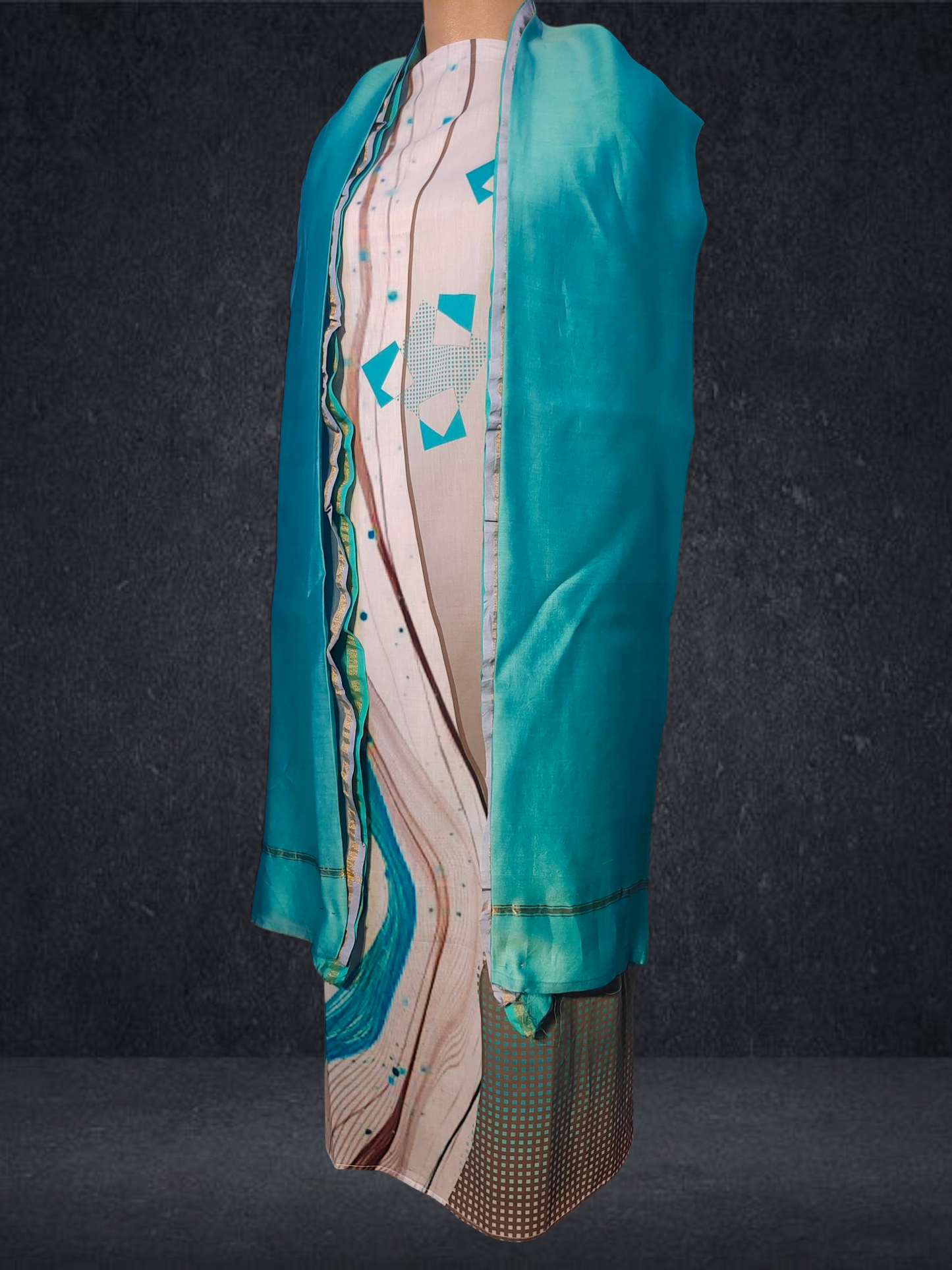 Semi Stitched Cotton casual Suitset VISHAL KAPUR