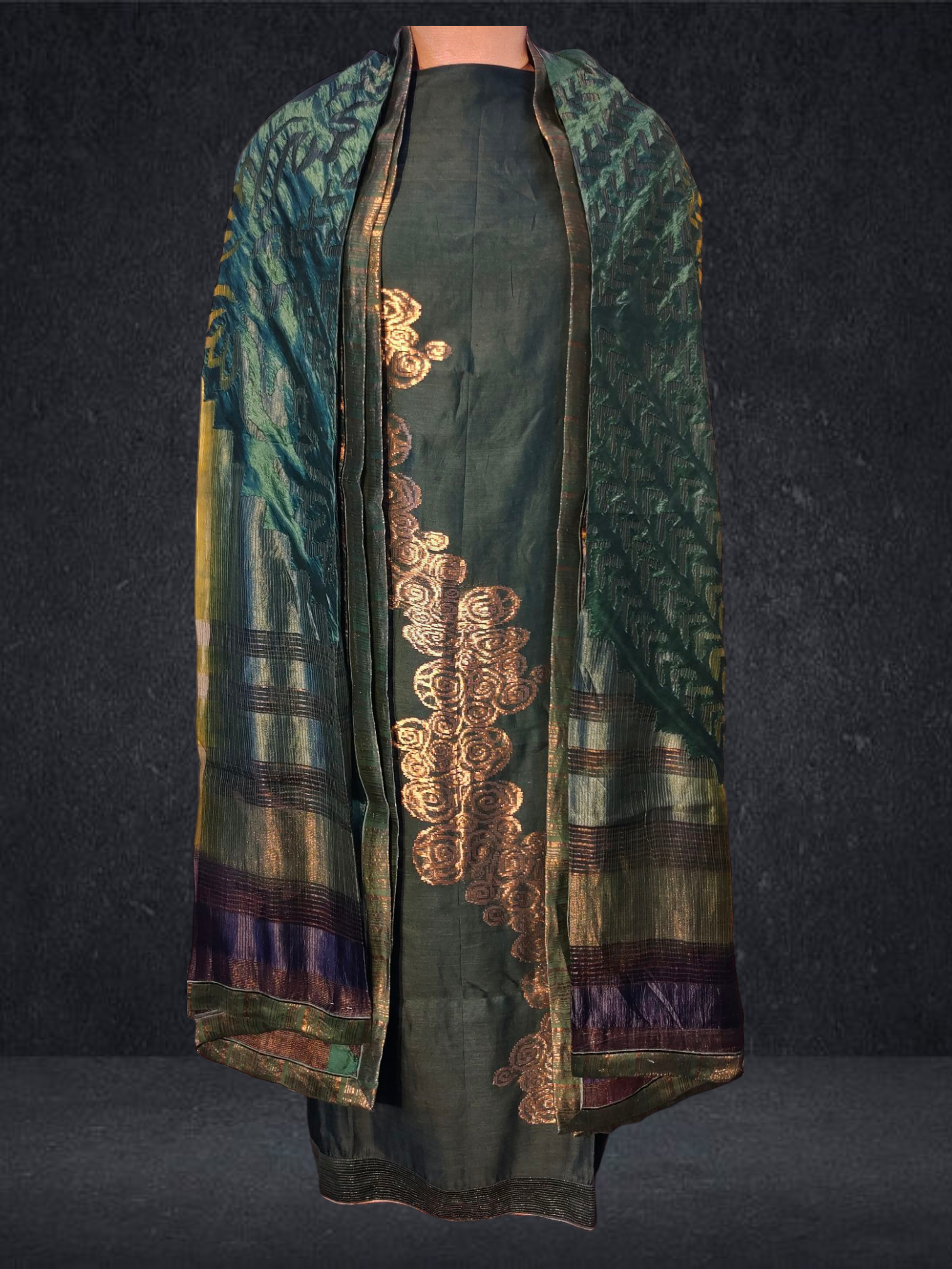 Semi Stitched Chanderi Kurta VISHAL KAPUR