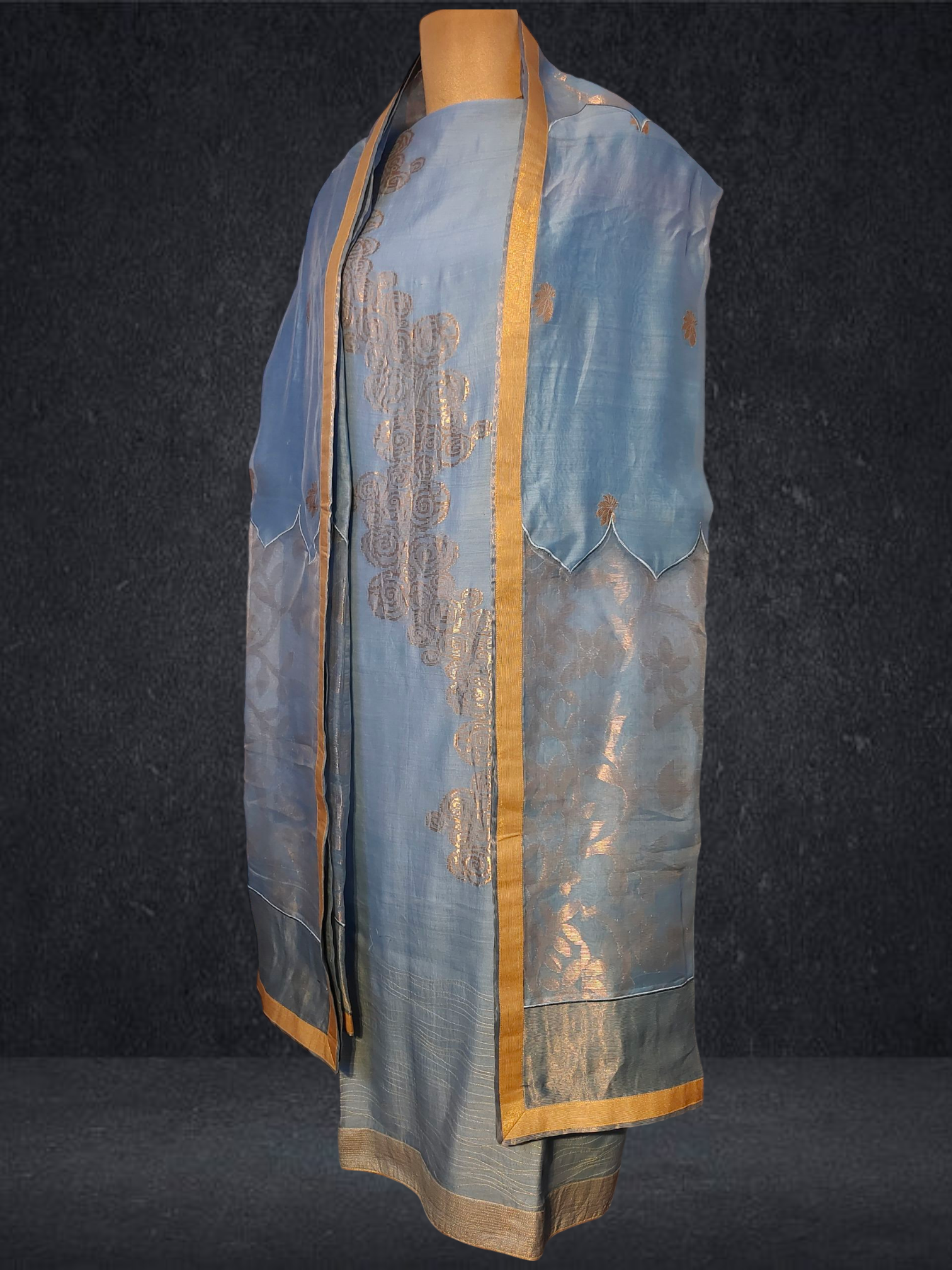 Semi Stitched Formal chanderi Suitset VISHAL KAPUR