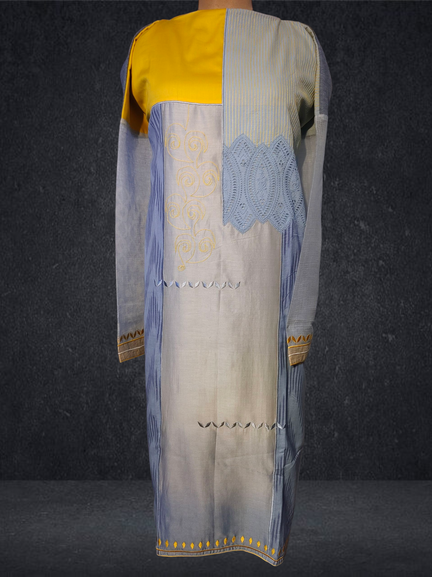 Semi Stitched Formal chanderi Suitset VISHAL KAPUR
