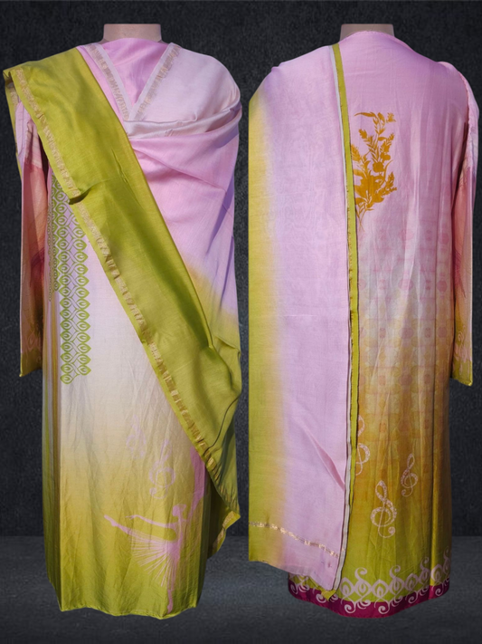 Semi Stitched Chanderi Casual Suitset VISHAL KAPUR