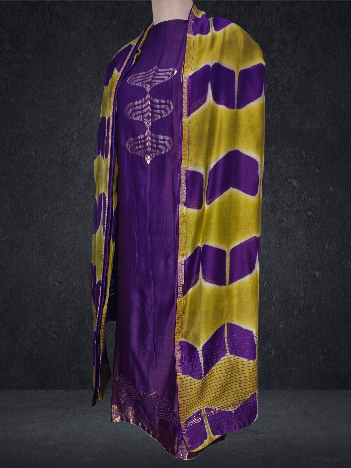 Semi Stitched Formal chanderi Suitset VISHAL KAPUR