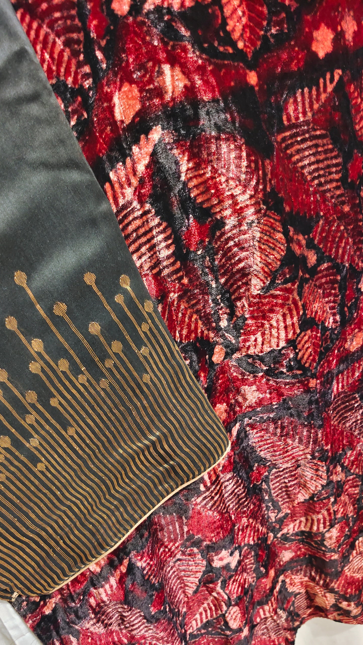 Semi Stitched Formal silk velvet Suitset