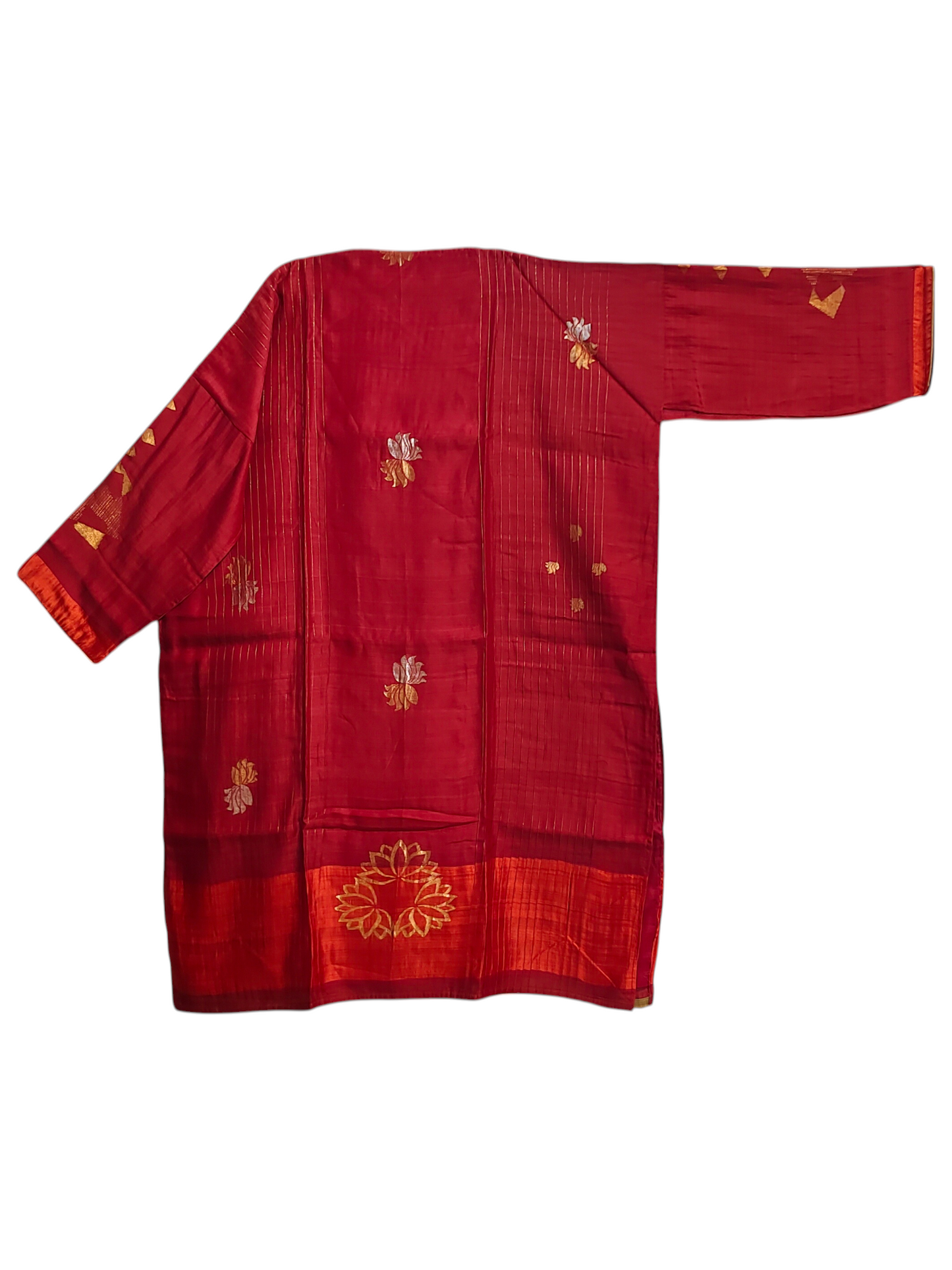 Semi Stitched Chanderi Formal Kurta