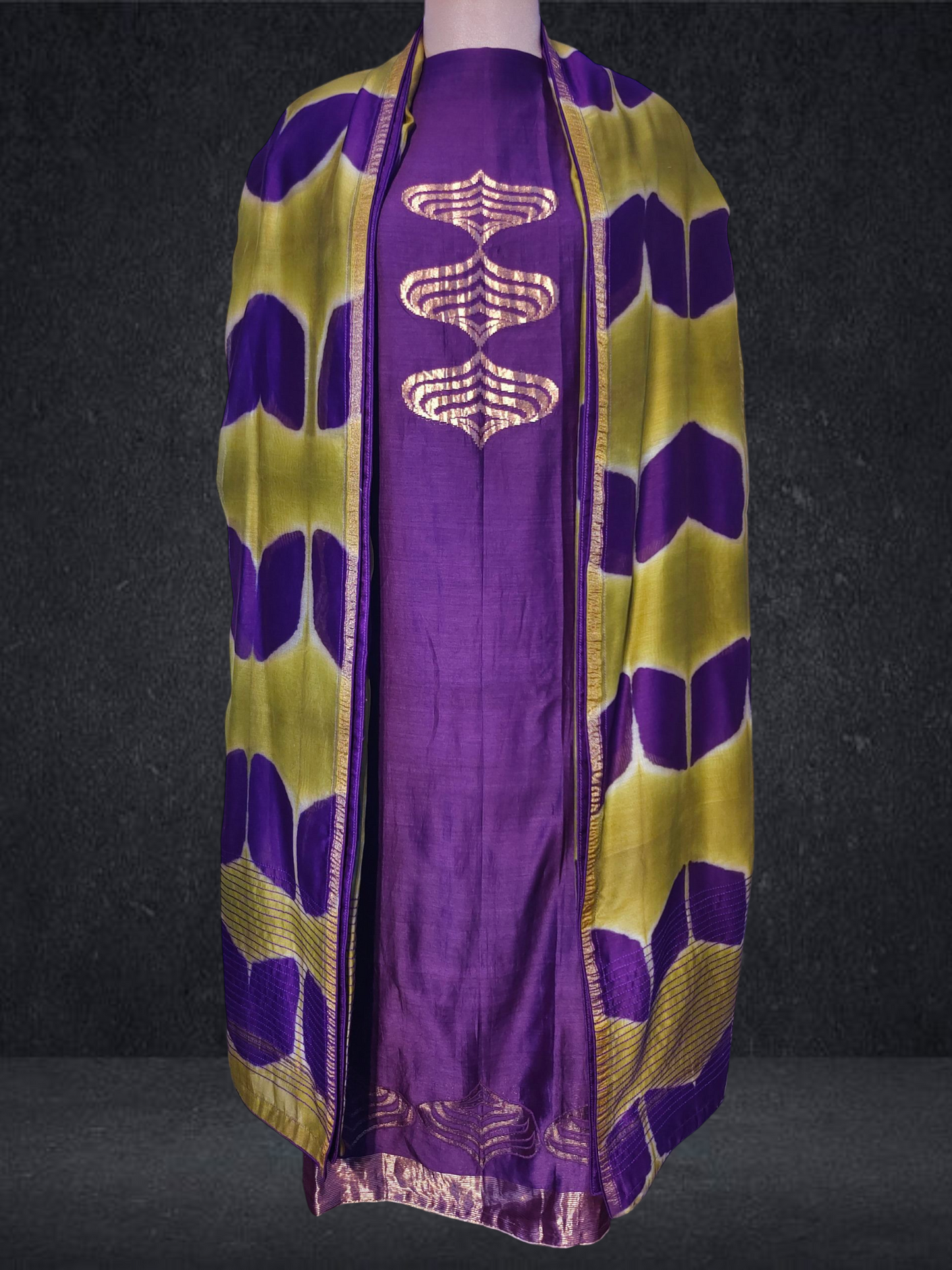 Semi Stitched Formal chanderi Suitset VISHAL KAPUR