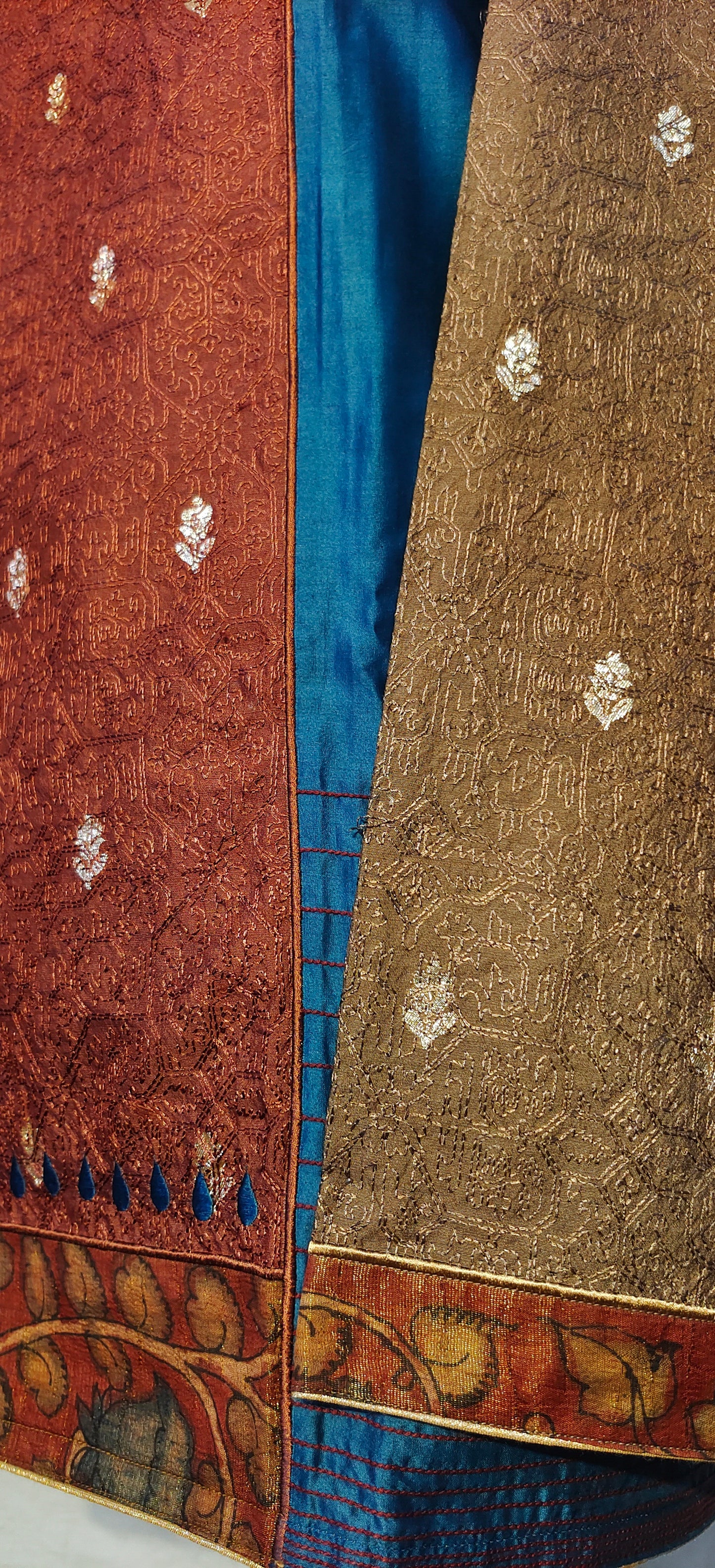 Semistitched Chanderi Kalamkari Short Tunic
