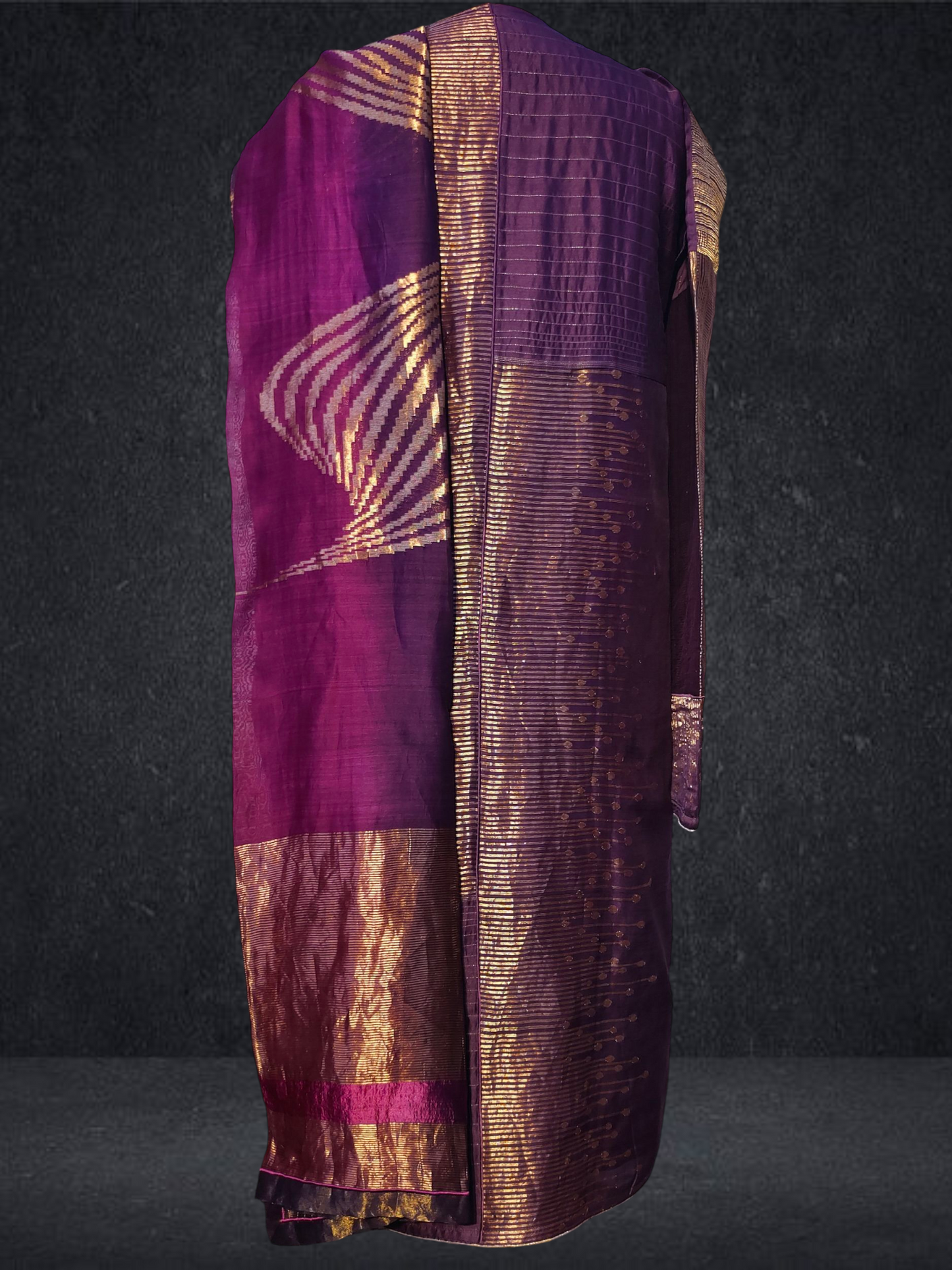 Semi Stitched Formal chanderi Suitset