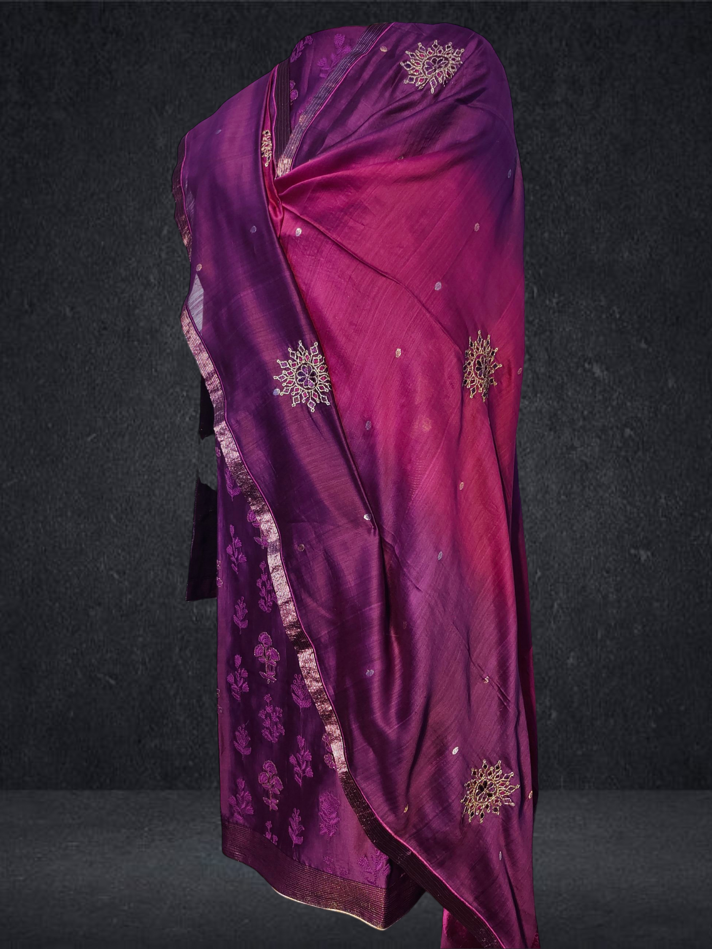 Semi Stitched Formal chanderi Suitset