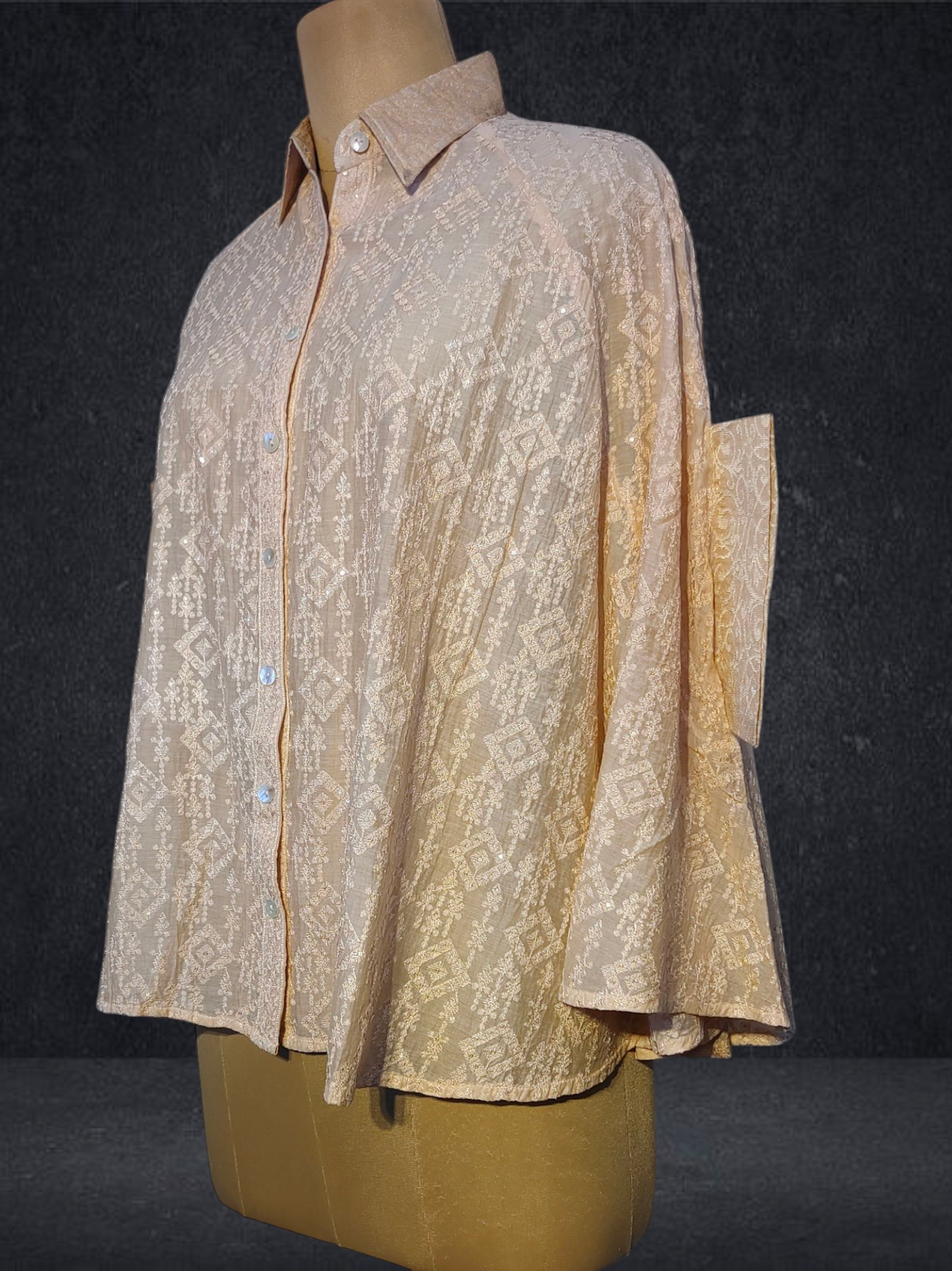 Stitched Embroidered Short Shirt VISHAL KAPUR STUDIO