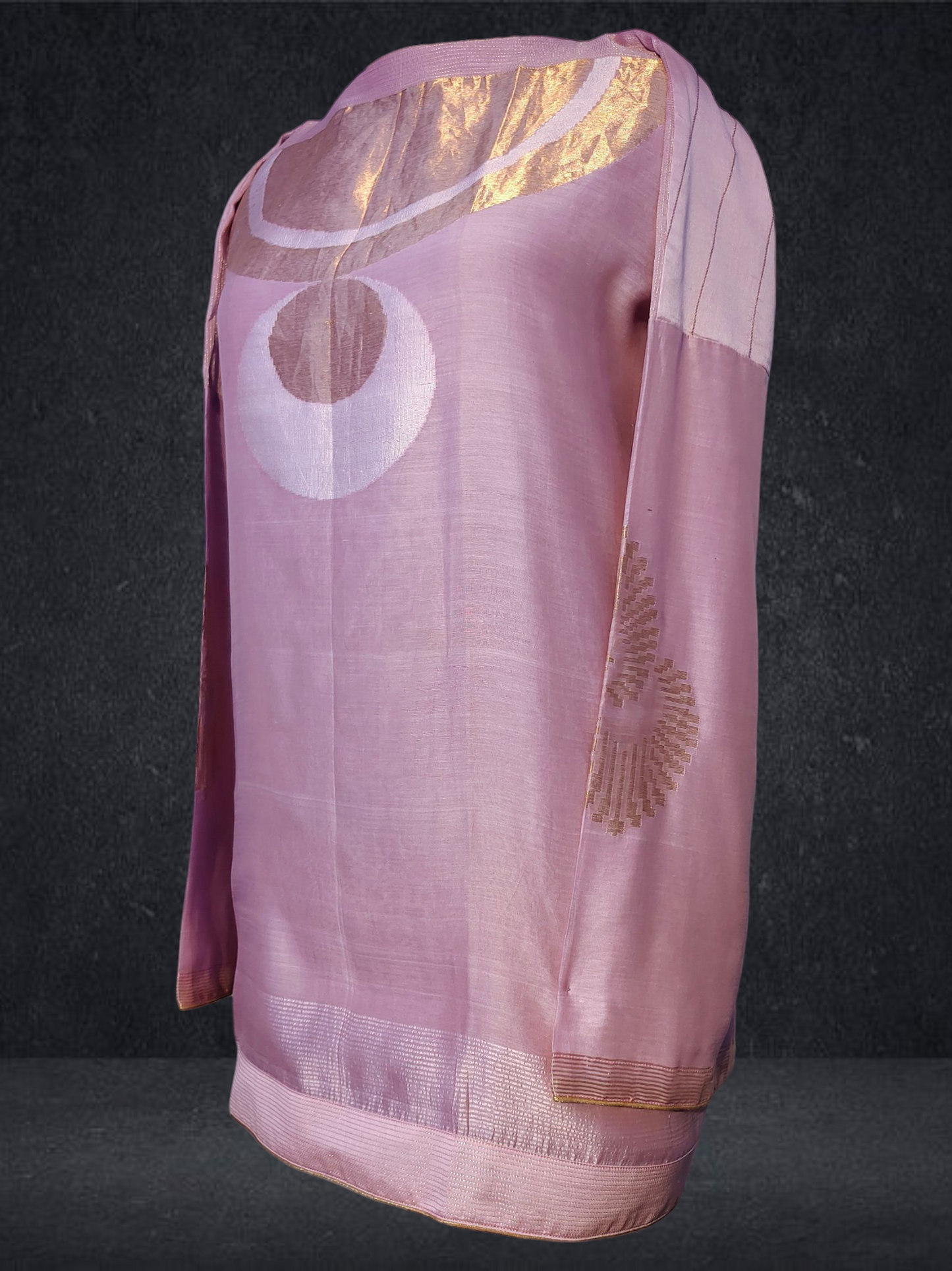 Semi Stitched Chanderi Zariwoven Short Tunic VISHAL KAPUR STUDIO