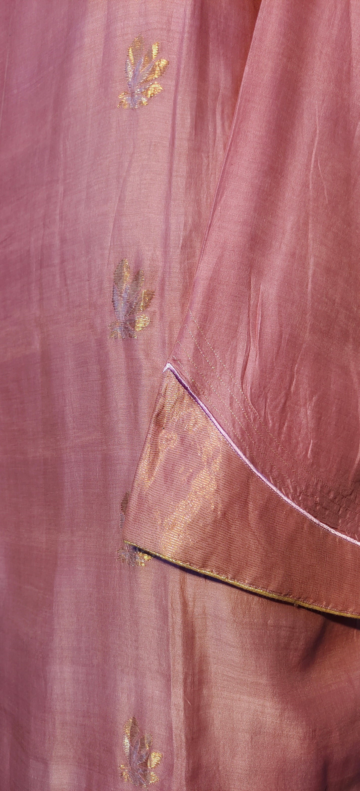 Semi Stitched Formal chanderi Kurta