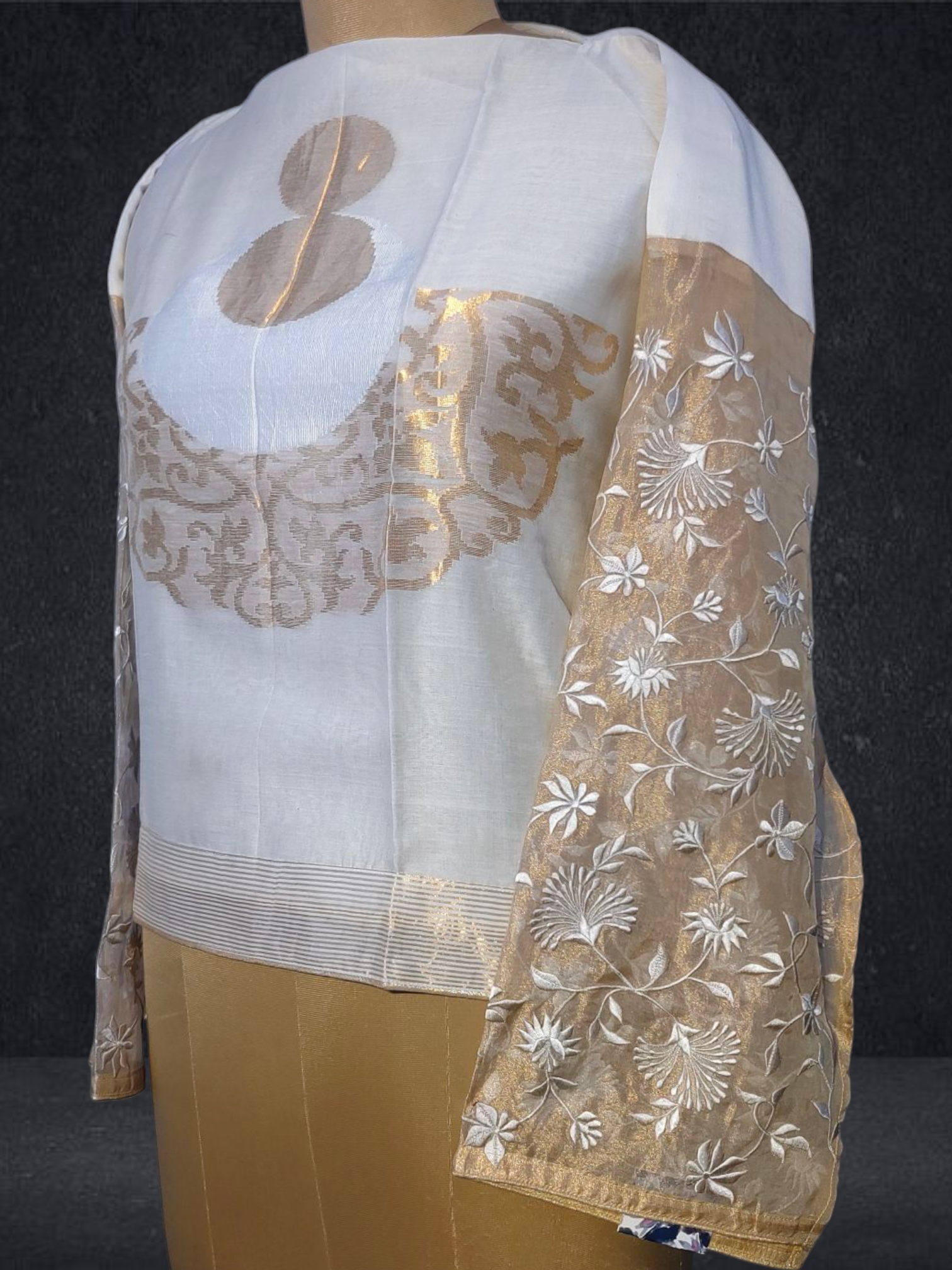 Semistitched Chanderi Ɓlouse VISHAL KAPUR STUDIO