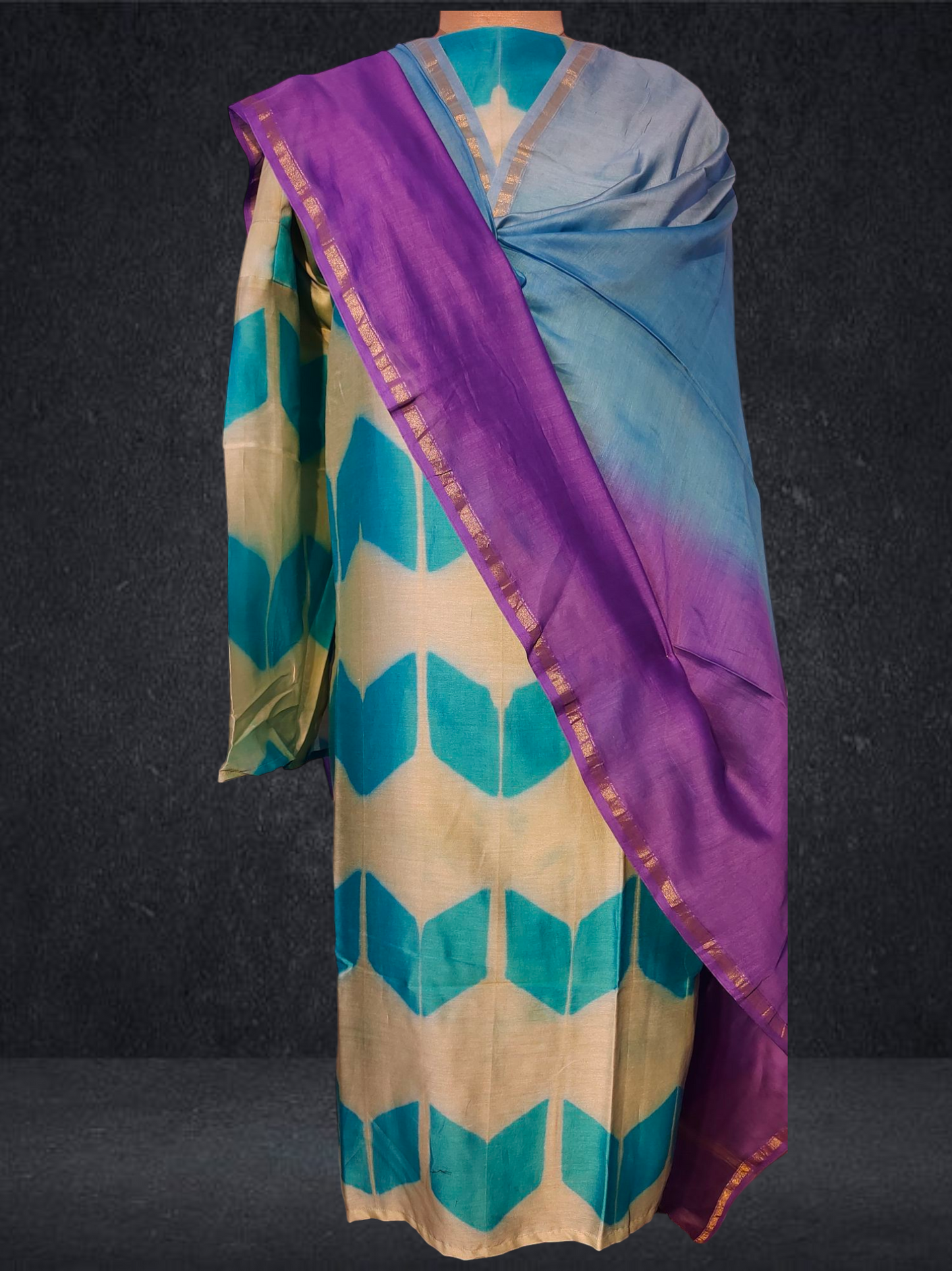 Semi Stitched Chanderi Kurta VISHAL KAPUR