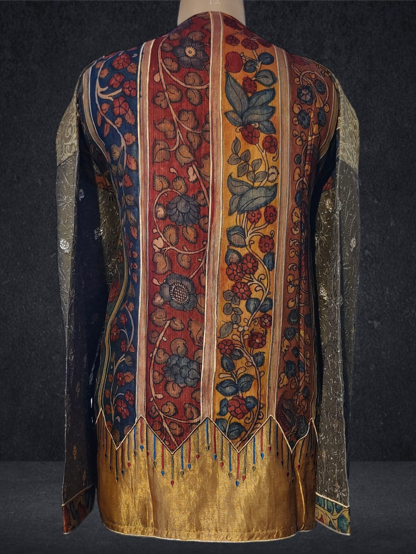 Semistitched Chanderi Kalamkari Short Tunic