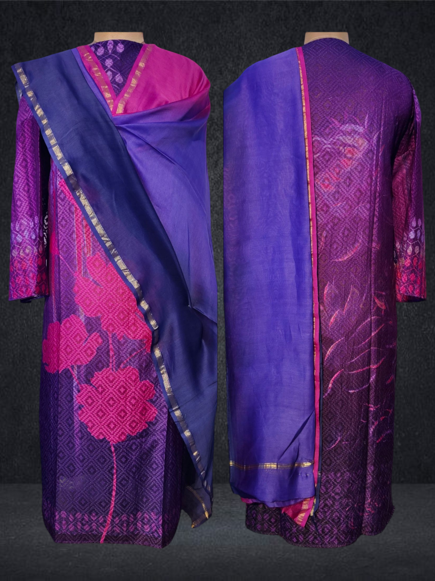 Semi Stitched Chanderi Casual Suitset VISHAL KAPUR