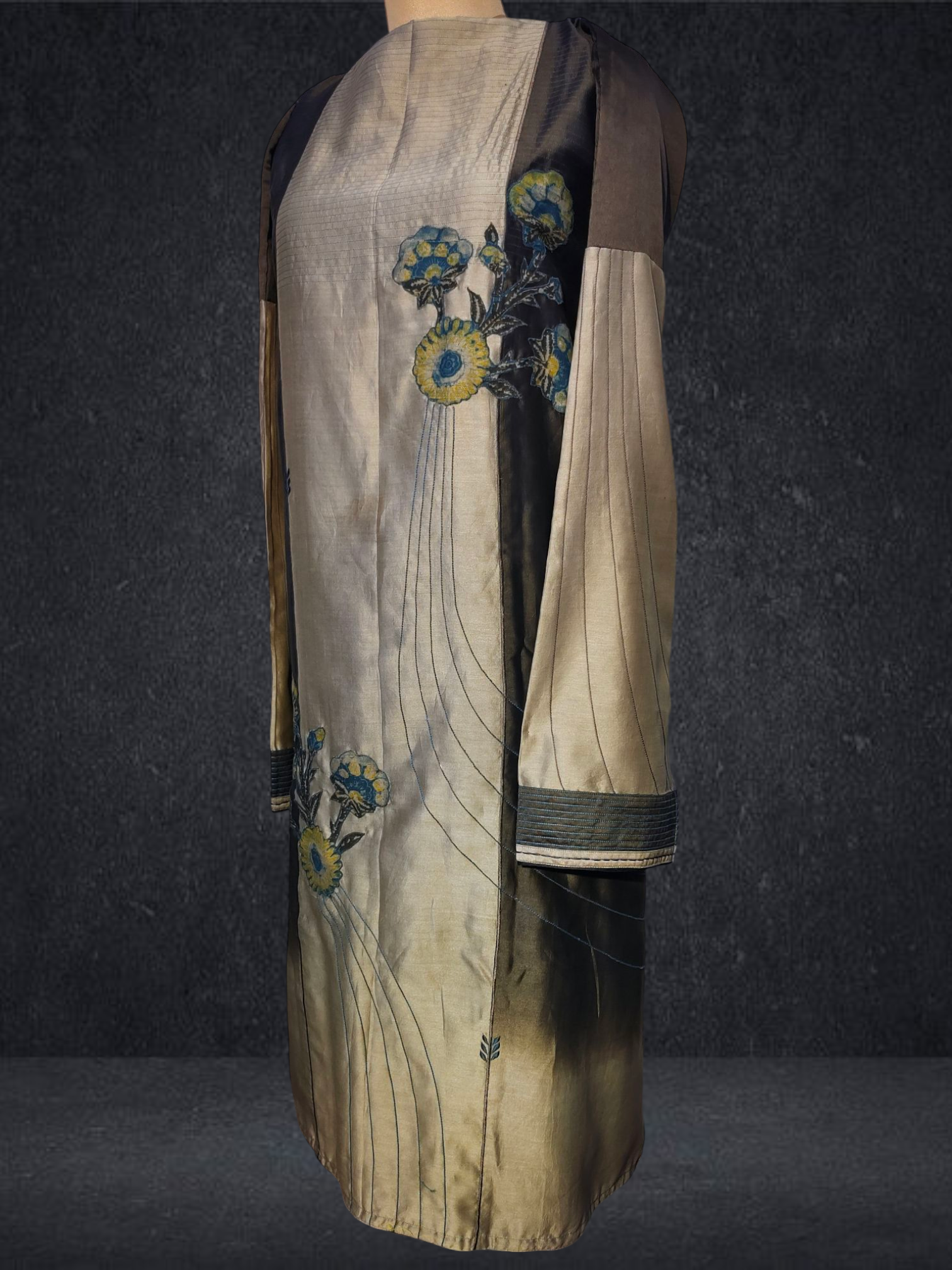 Semi Stitched Chanderi kurta VISHAL KAPUR