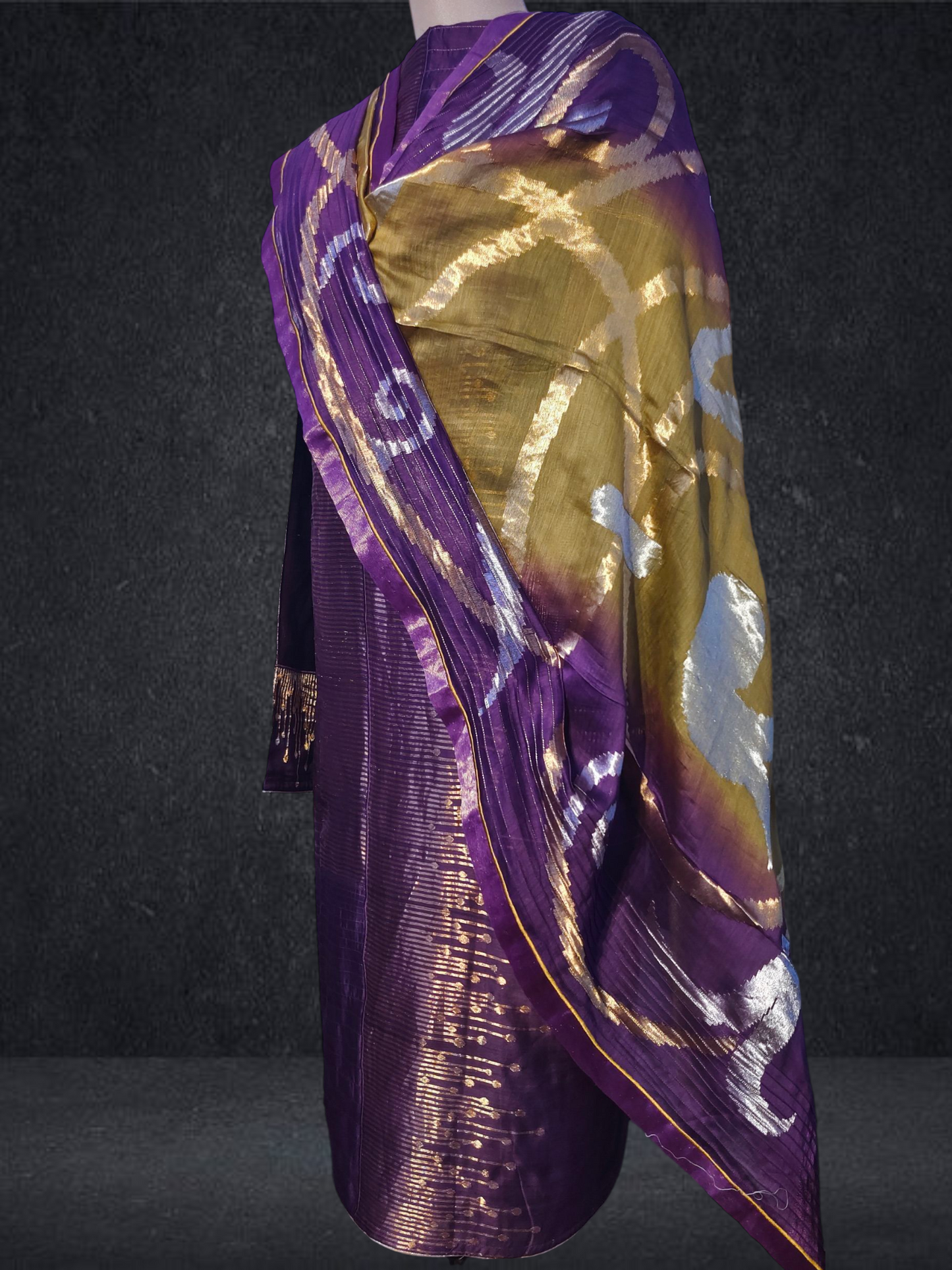 Semi Stitched Formal chanderi Suitset